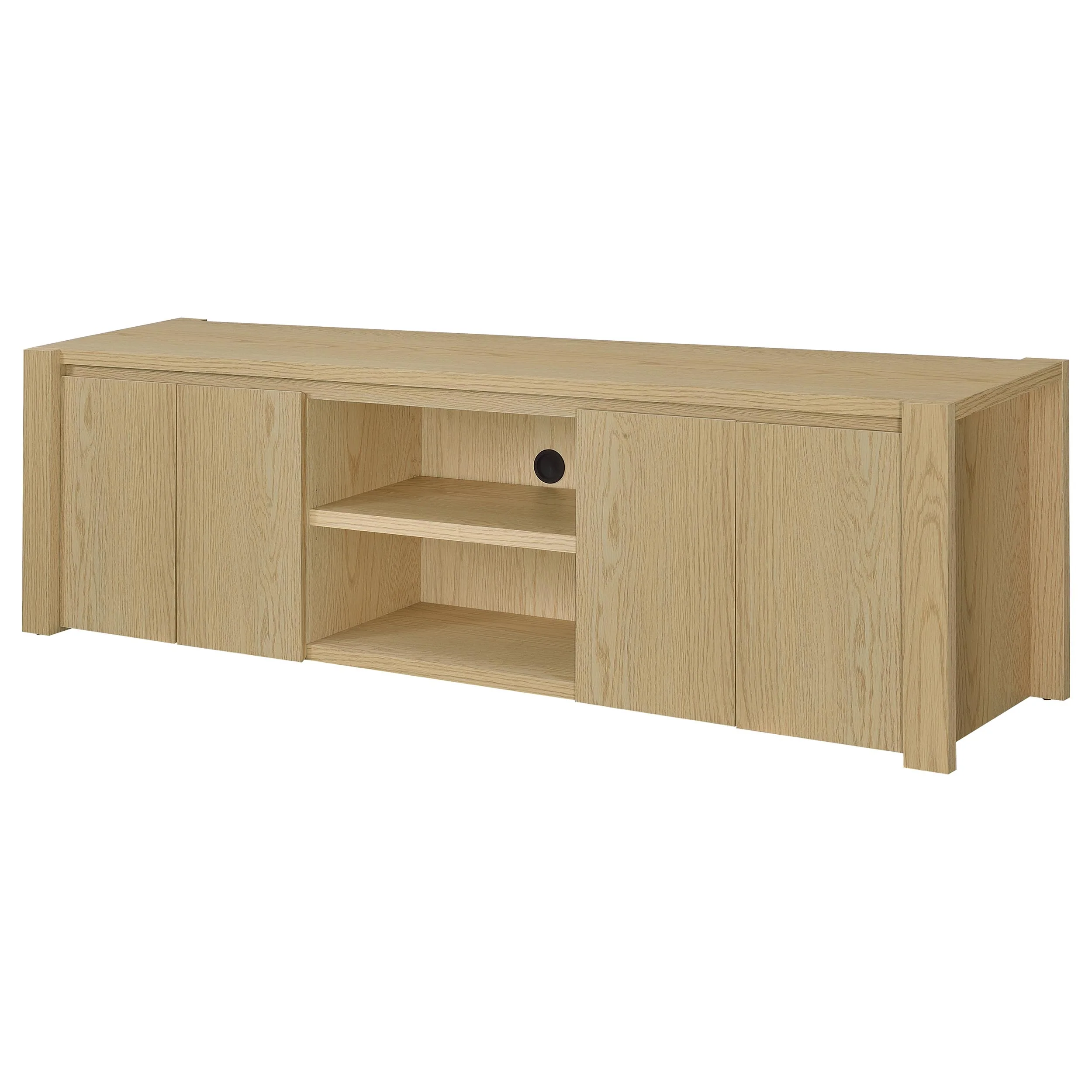 Laurelton Light Oak 78-inch 4-door TV Stand Media Console - Image 4