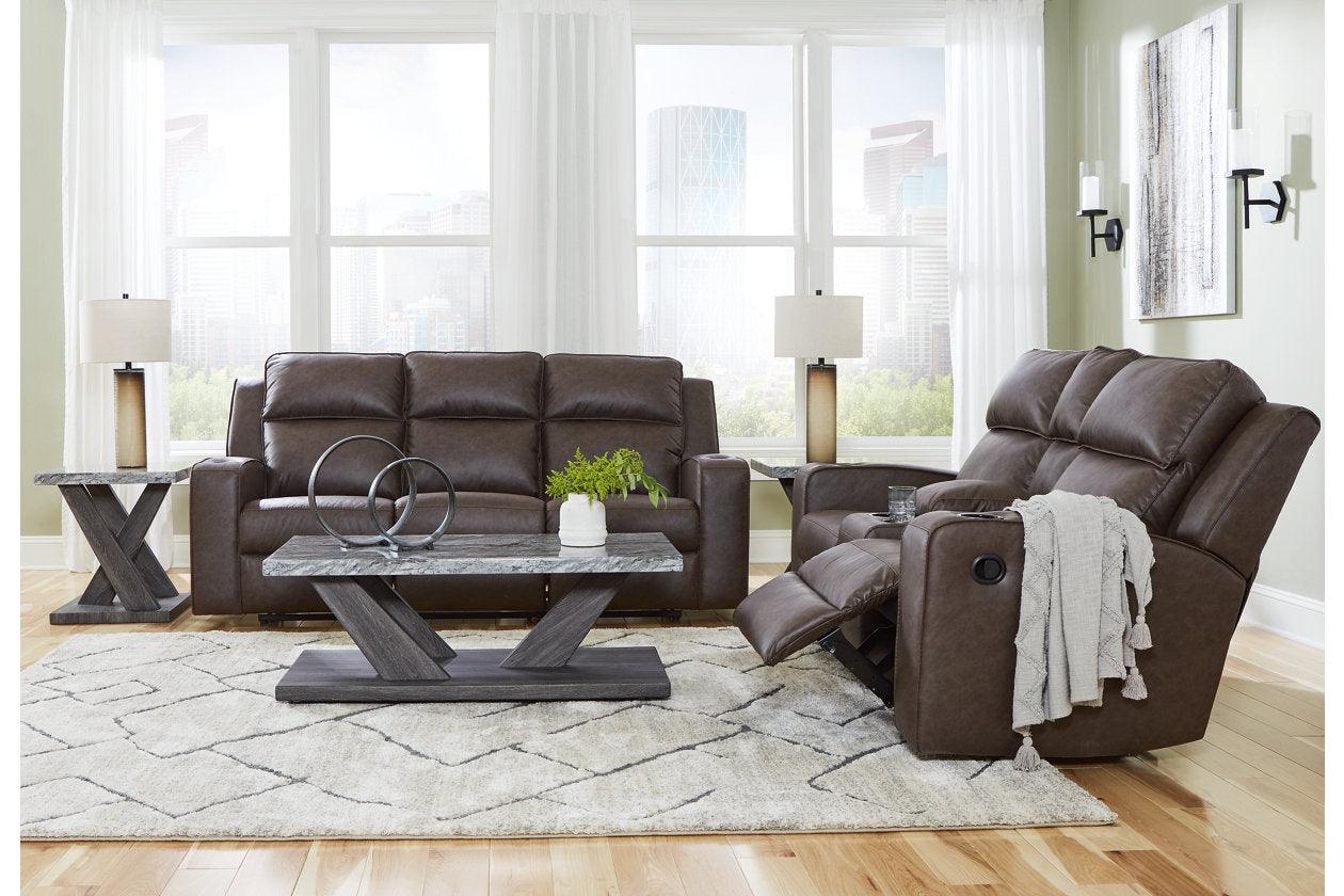 Lavenhorne Granite Manual Reclining Sofa & Loveseat - Image 2