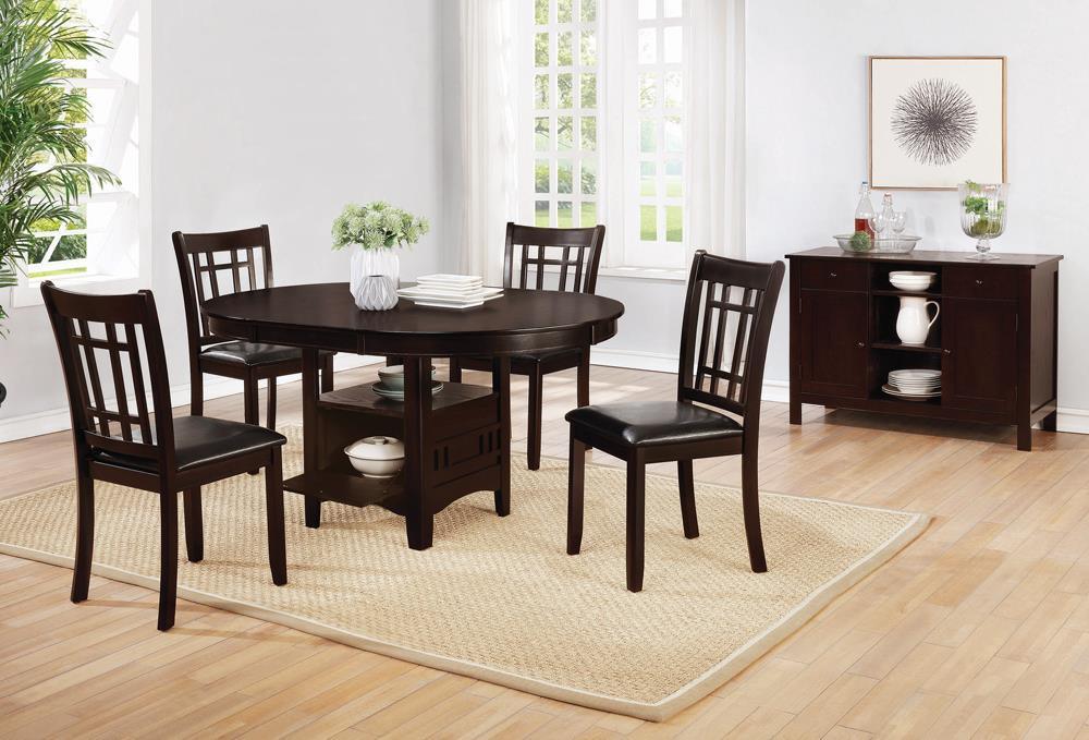 Lavon Espresso/Black Padded Dining Side Chairs, Set of 2 - Image 3