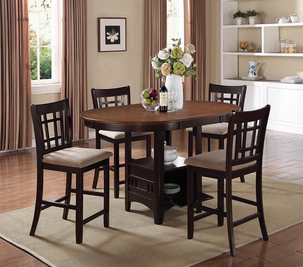 Lavon Light Chestnut/Espresso Oval Counter Height Table - Image 2