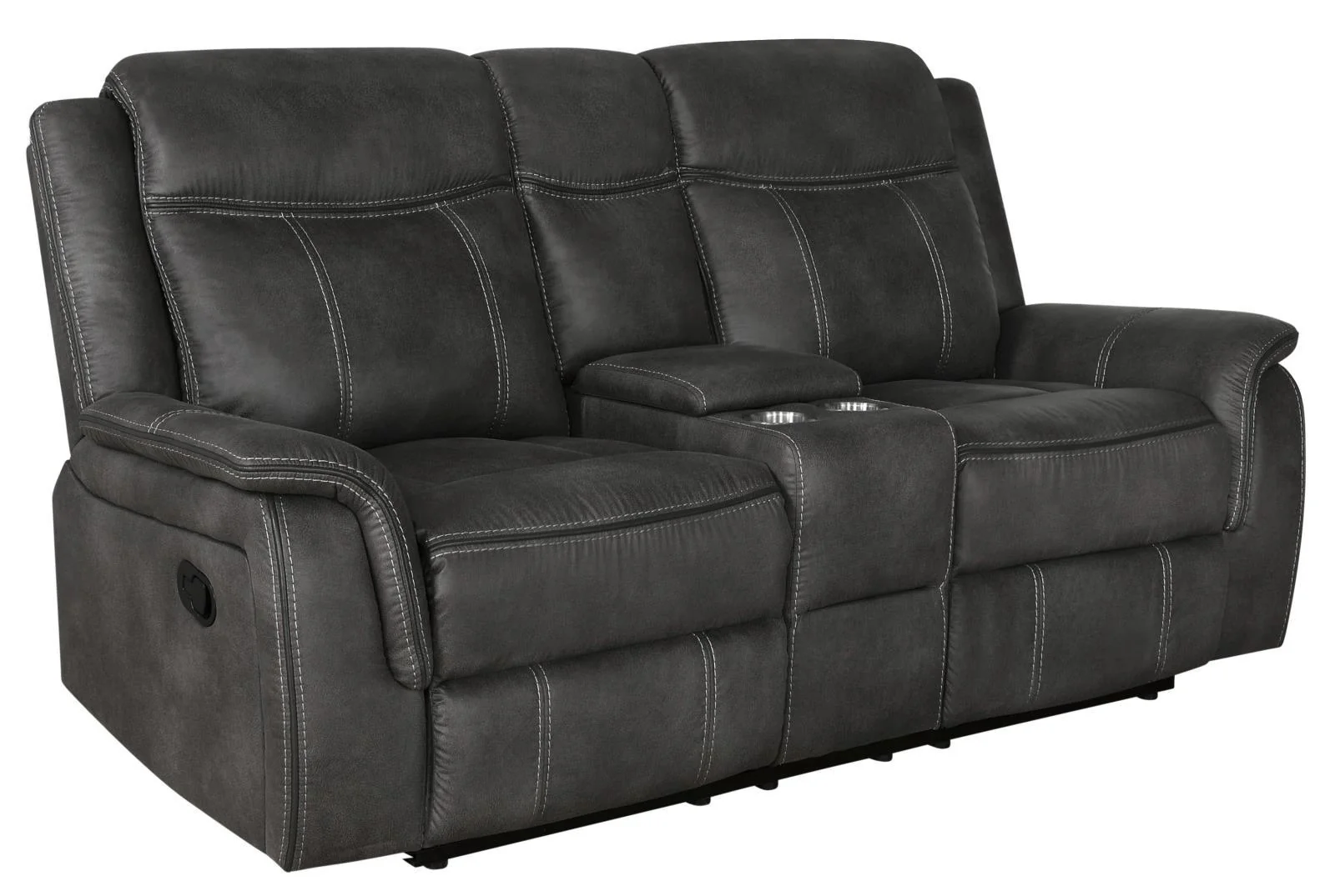 Lawrence Charcoal 2-Piece Upholstered Tufted Living Room Set - Image 5