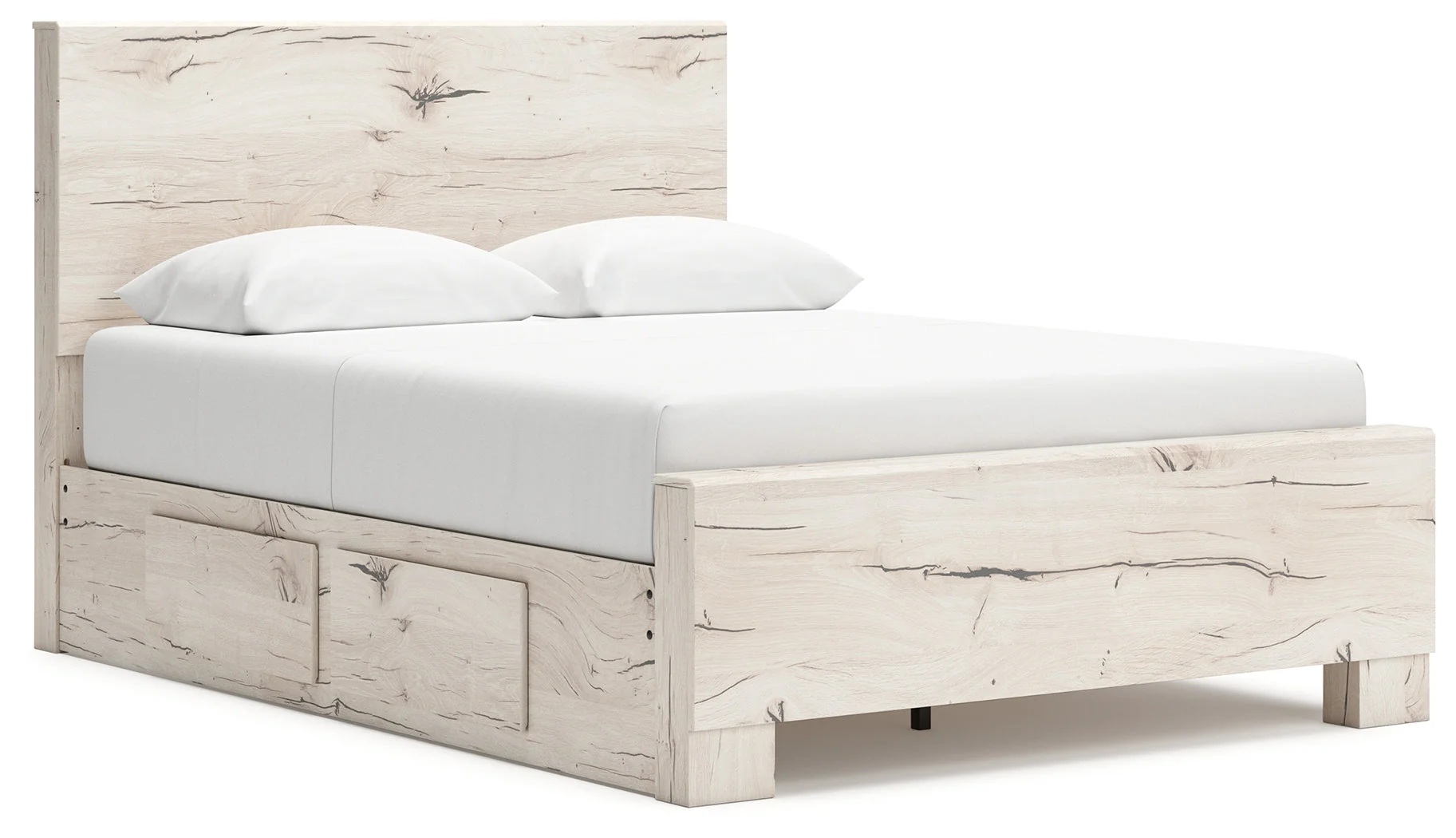 Lawroy Light Natural Queen Storage Platform Bed with 2 Drawers - Image 2