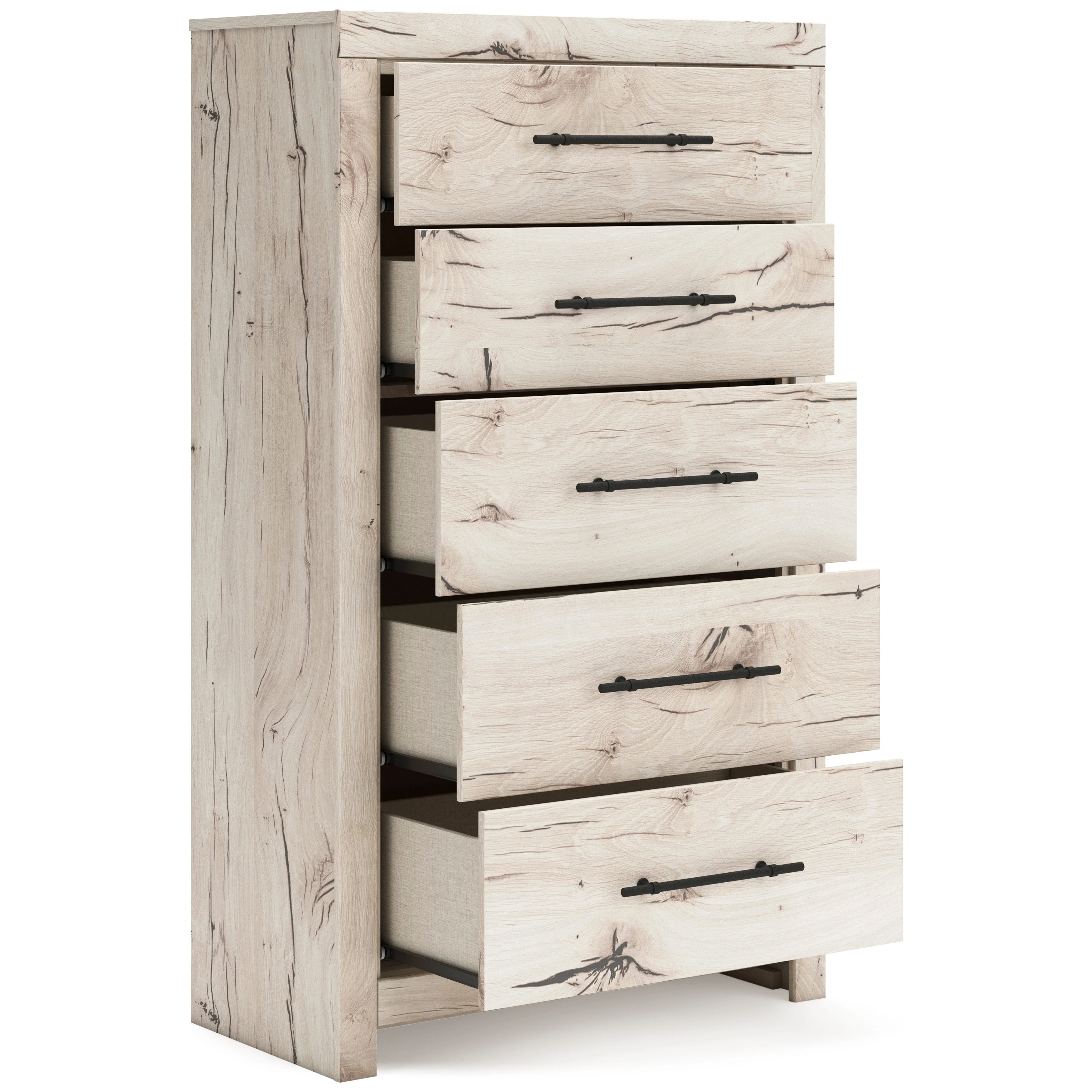 Lawroy Light Natural Storage Panel Bedroom Set with 2 Footboard Drawers - Image 16