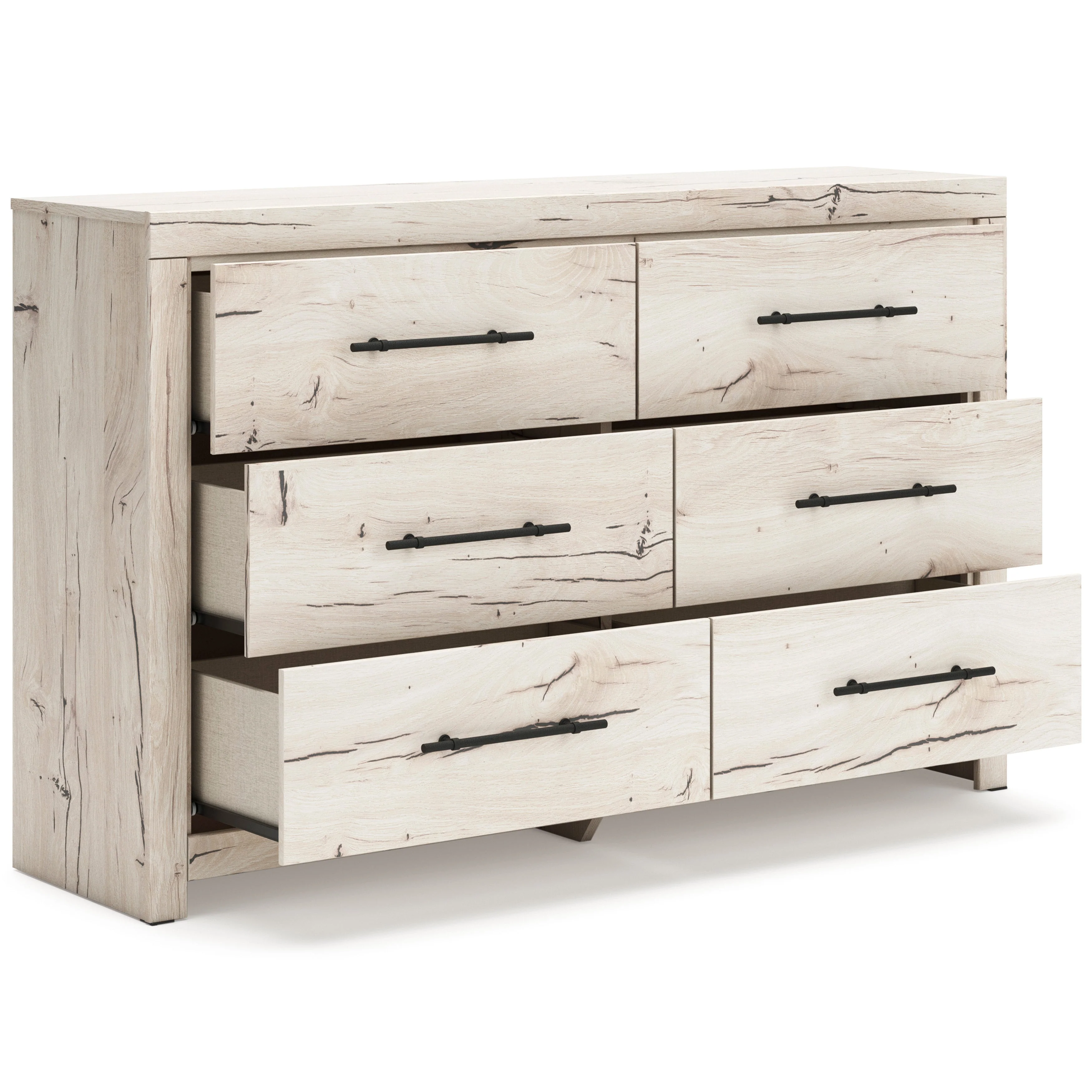Lawroy Light Natural Storage Panel Bedroom Set with 2 Footboard Drawers - Image 21