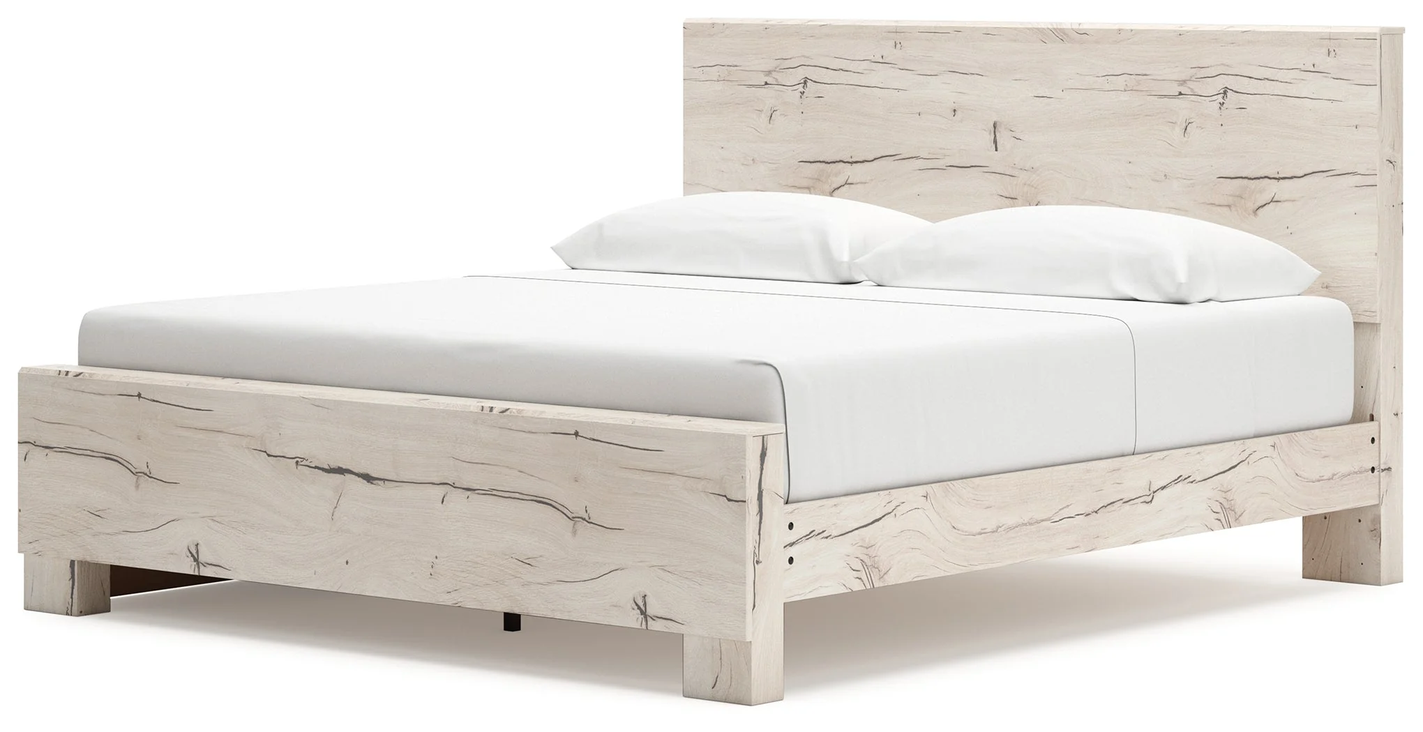 Lawroy Light Natural Storage Panel Bedroom Set with 2 One-Side Drawers - Image 4