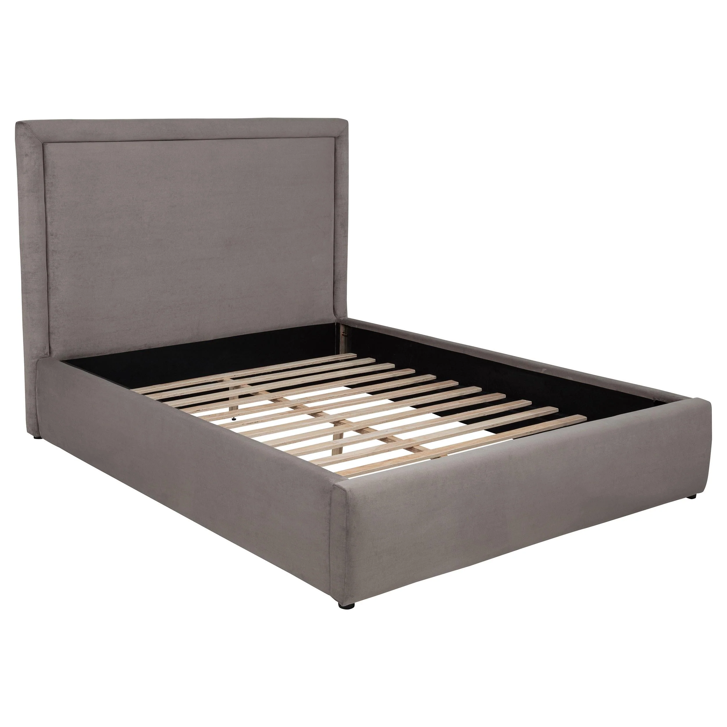 Lawson Mushroom 55-inch Upholstered Queen Platform Bed - Image 4