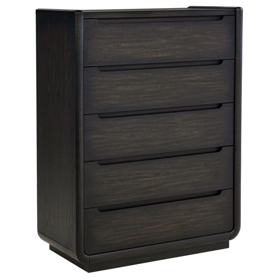 Leandro Burnished Black 5-piece Queen Bedroom Set - Image 11