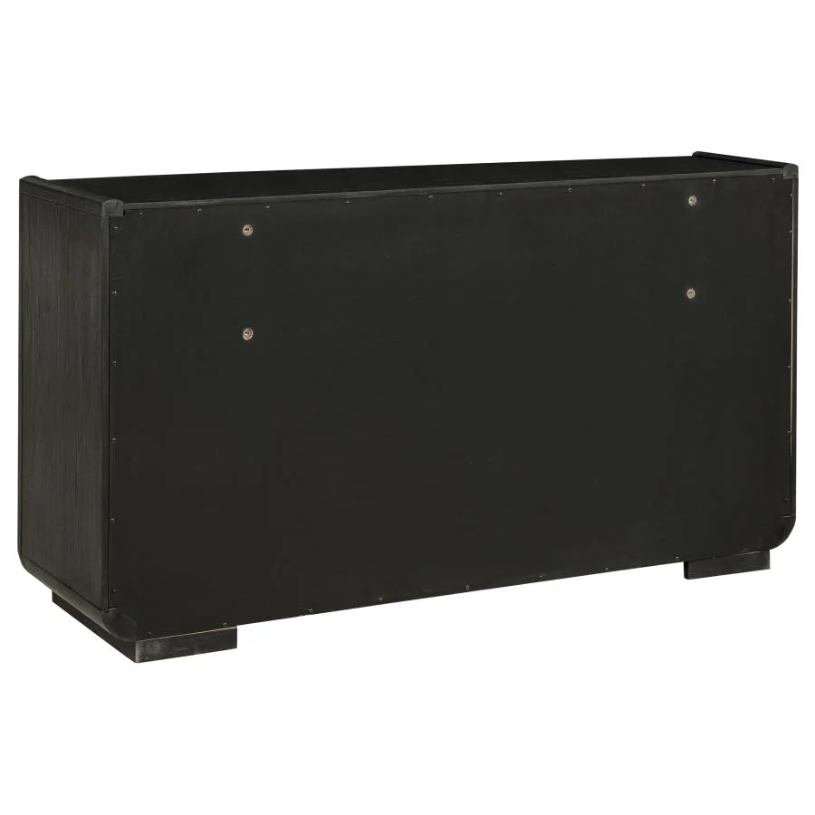 Leandro Burnished Black 5-piece Queen Bedroom Set - Image 8