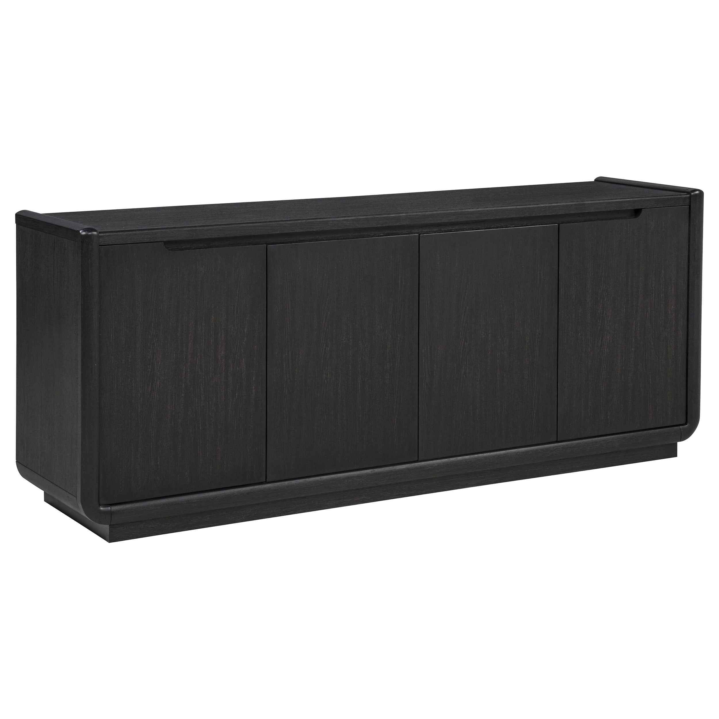 Leandro Burnished Black 72-inch 4-door TV Stand Media Console - Image 2