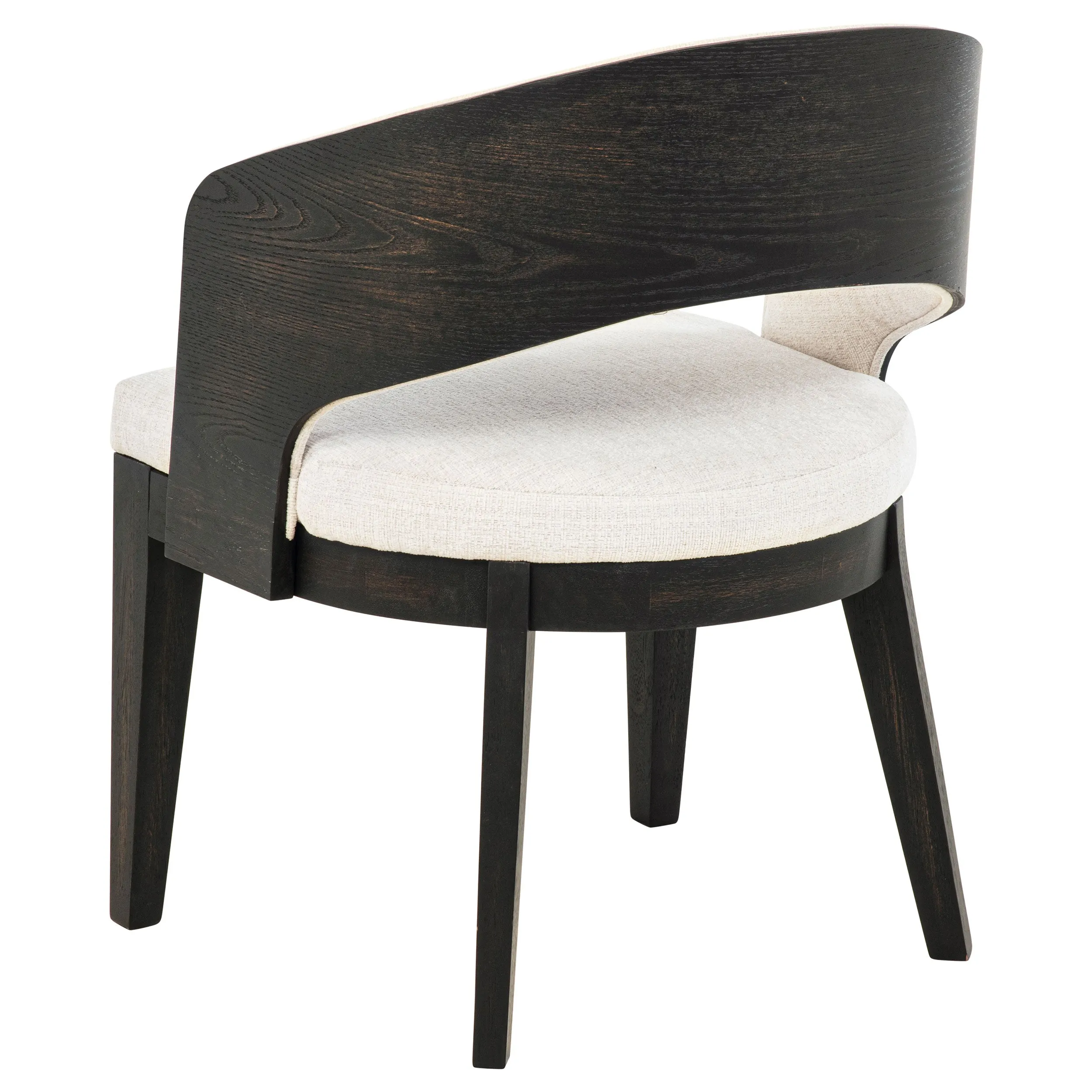 Leandro Burnished Black/Cream Upholstered Dining Arm Chair (Set of 2) - Image 6