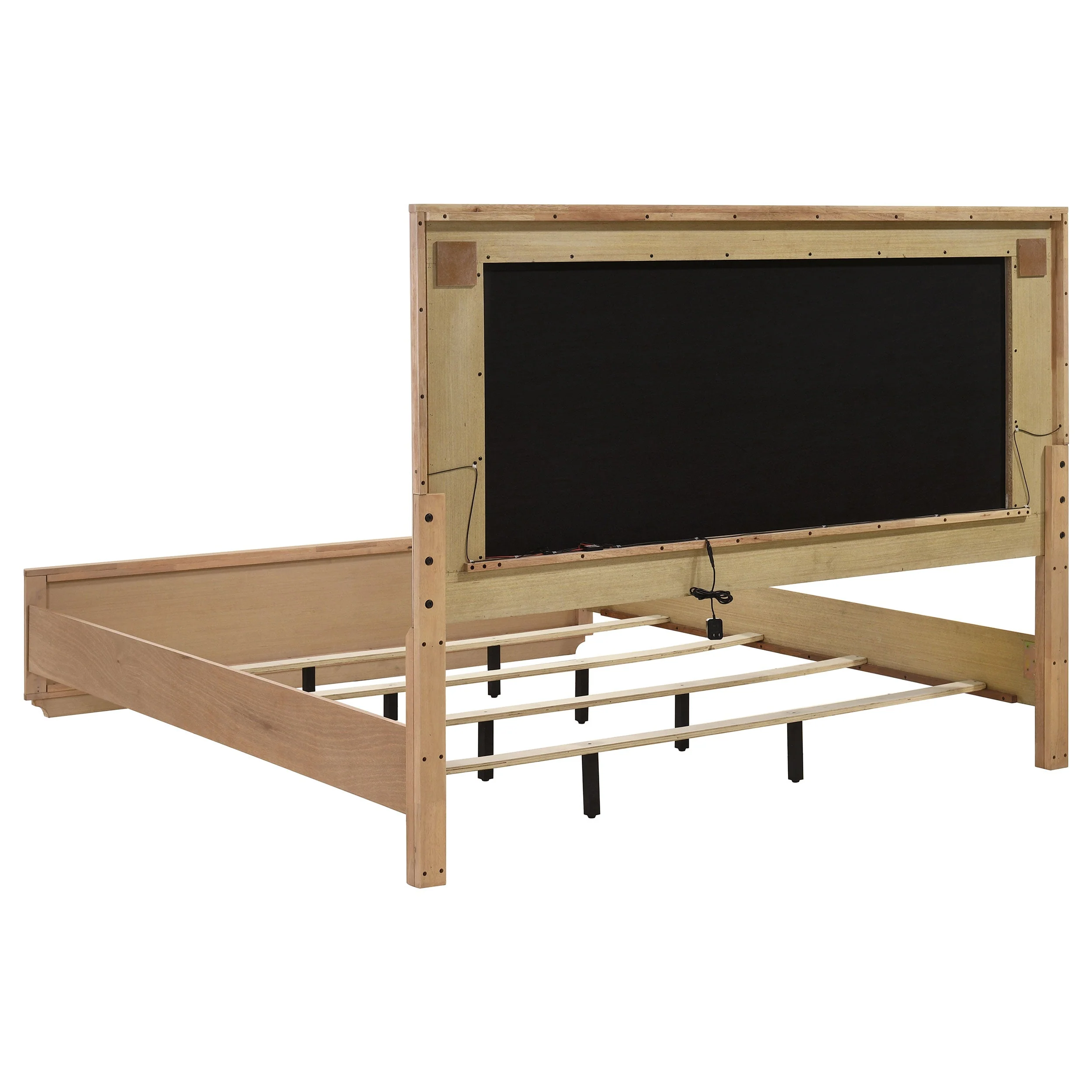 Leanne Light Oak 4-piece Eastern King Bedroom Set - Image 3