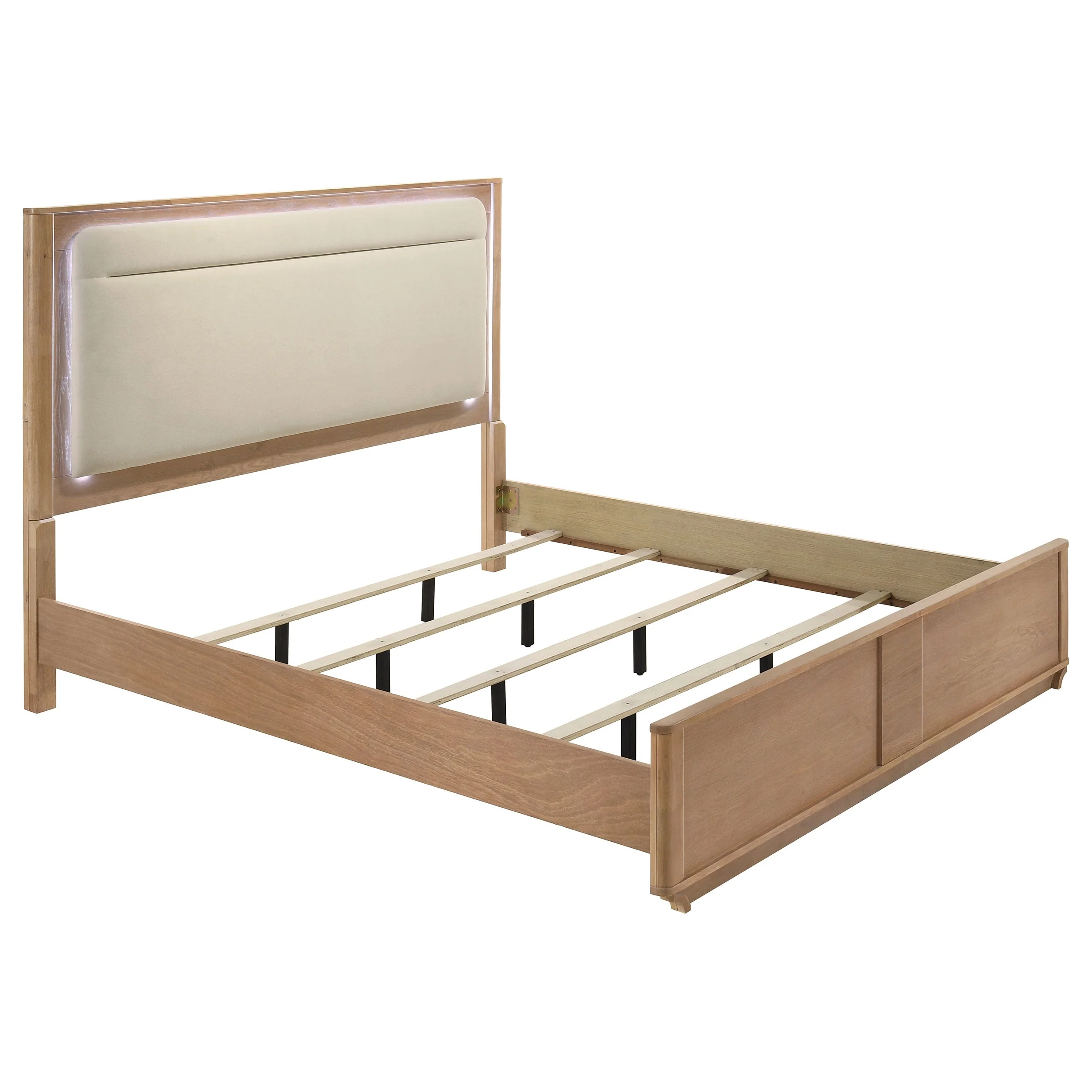 Leanne Light Oak 5-piece Eastern King Bedroom Set - Image 2