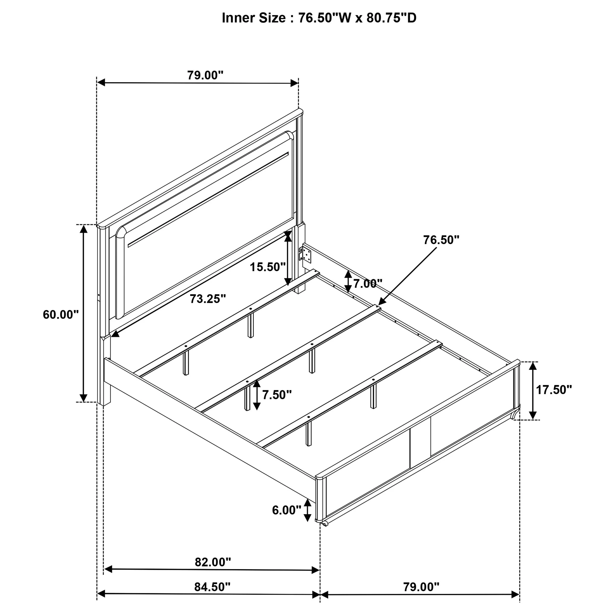 Leanne Off White/Light Oak Eastern King LED Panel Bed - Image 10