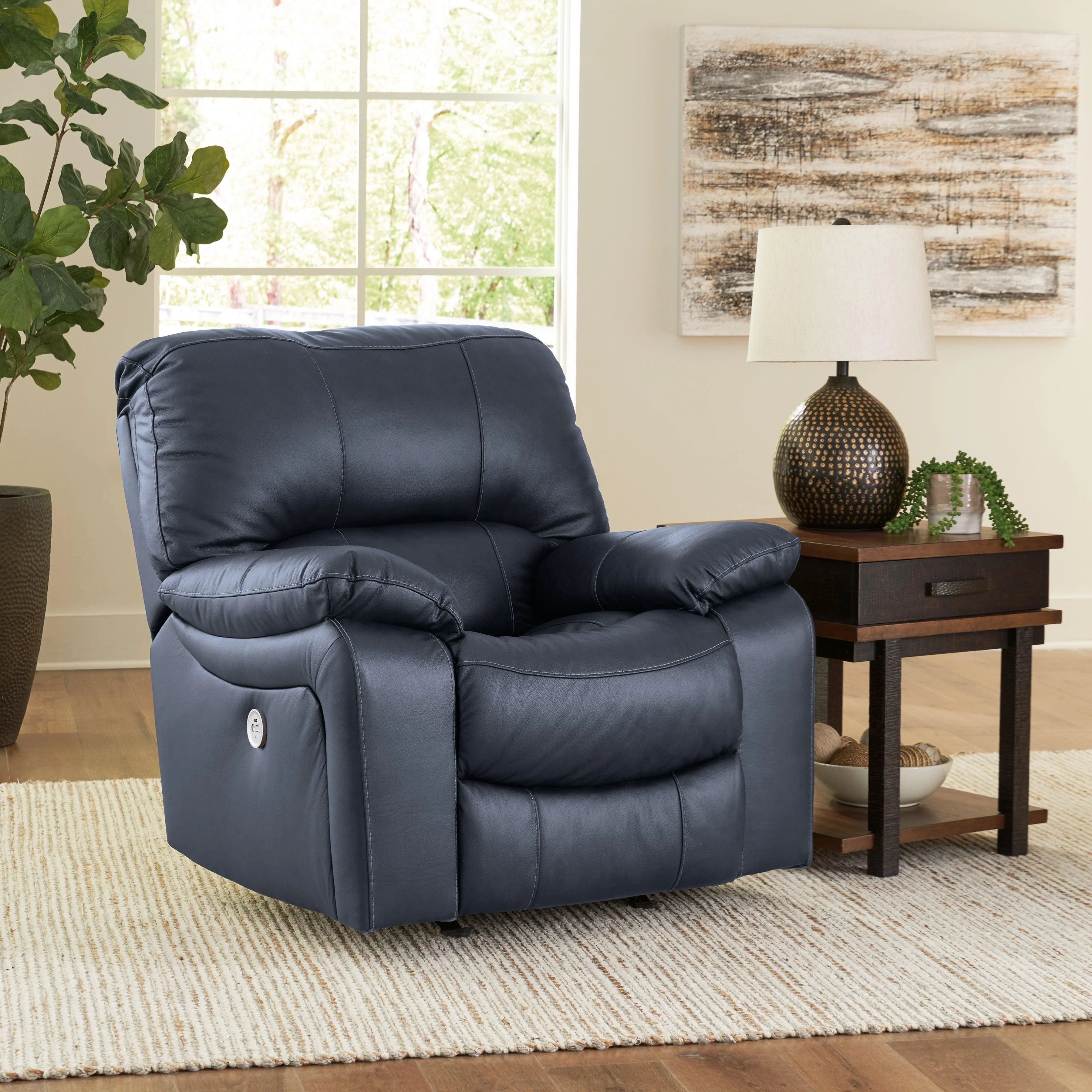 Leesworth Ocean Power Leather Recliner - Image 5