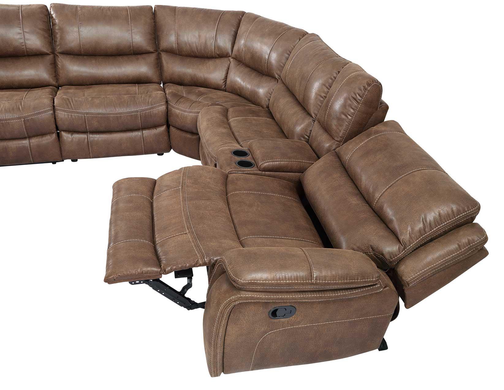 Lehi Warm Brindle 6-Piece Reclining Sectional - Image 5