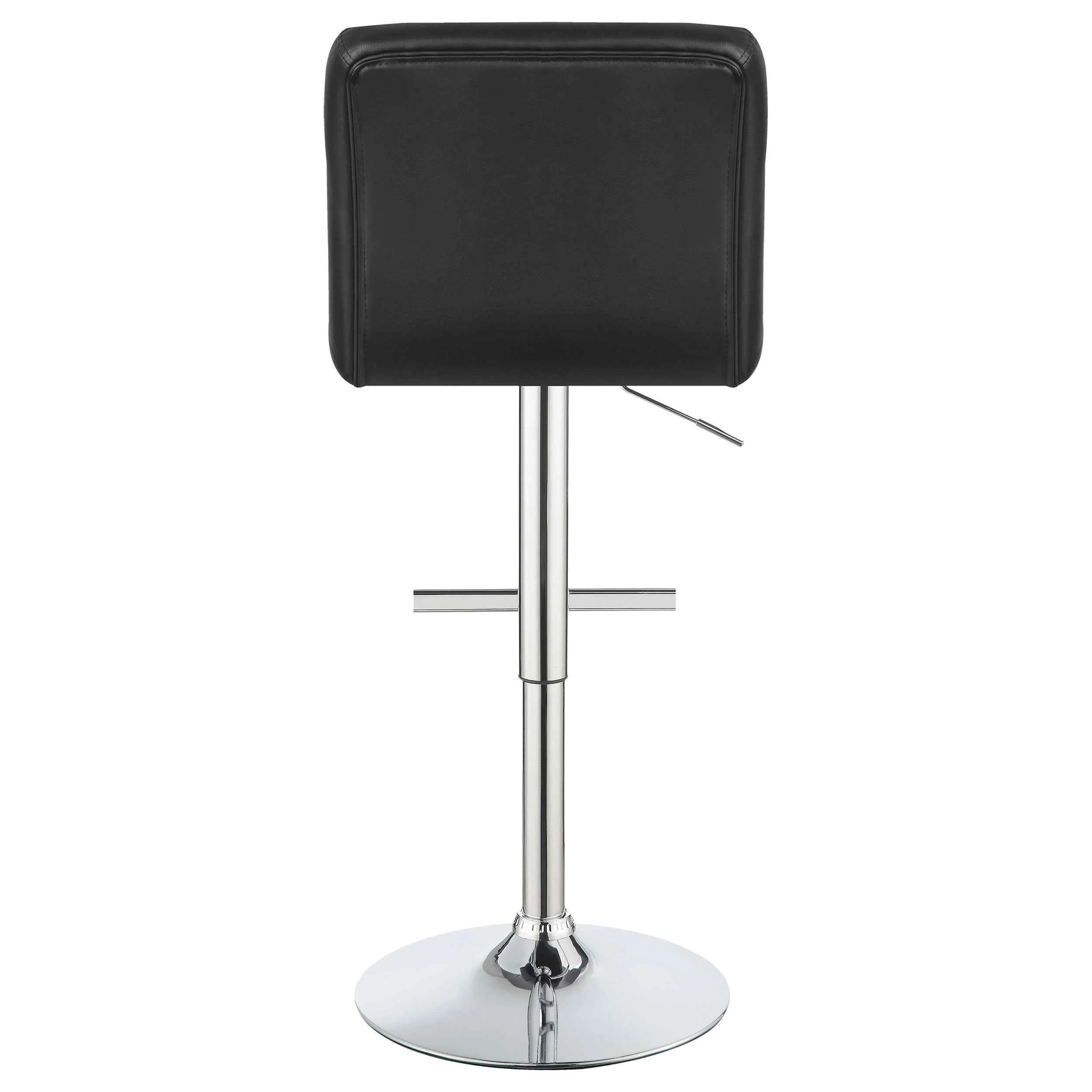 Lenny Black Upholstered Adjustable Bar Stool (Set of 2) - Image 8