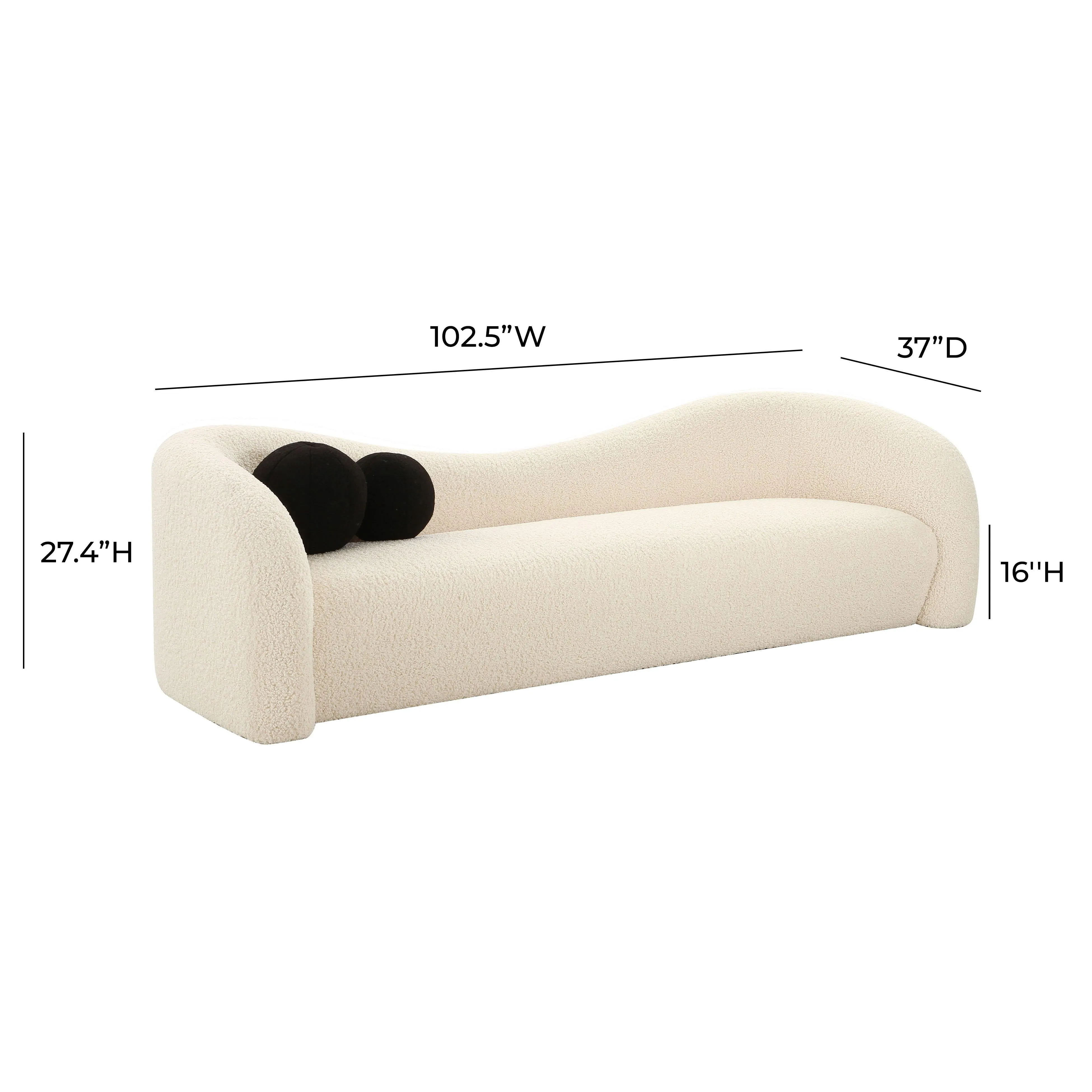Leonie Faux Shearling Sofa - Image 6
