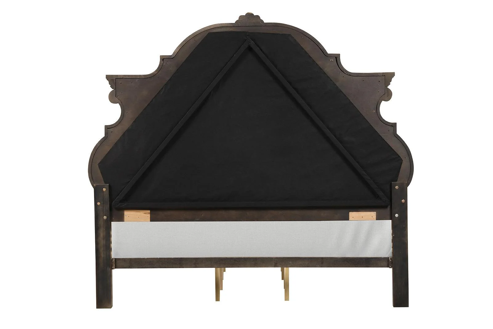 Leovanni Dark Brown Bombay Tufted Queen Bed - Image 3
