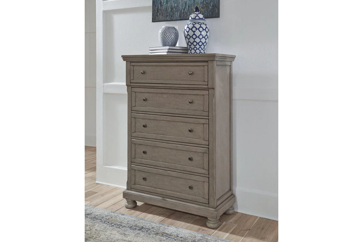 Lettner Light Gray Chest of Drawers - Image 5