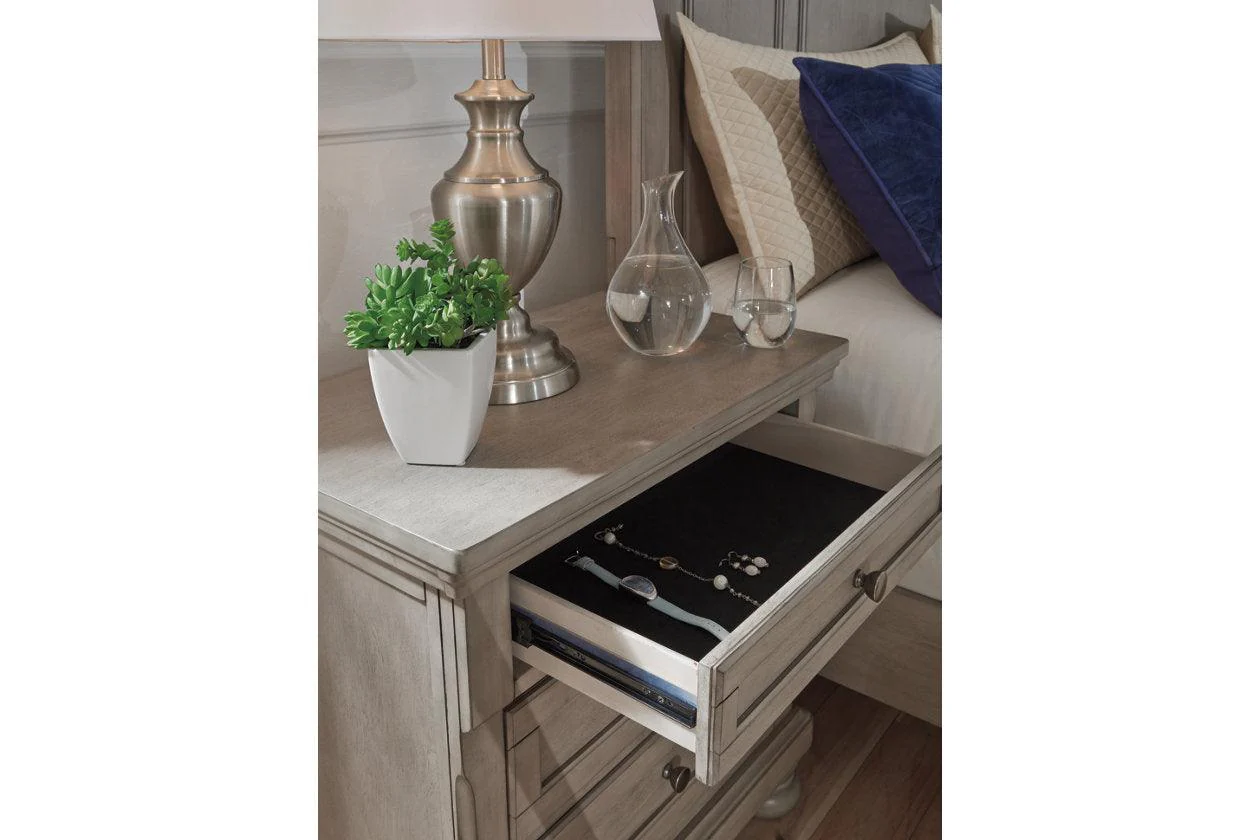 Lettner Light Gray Nightstand - Image 2