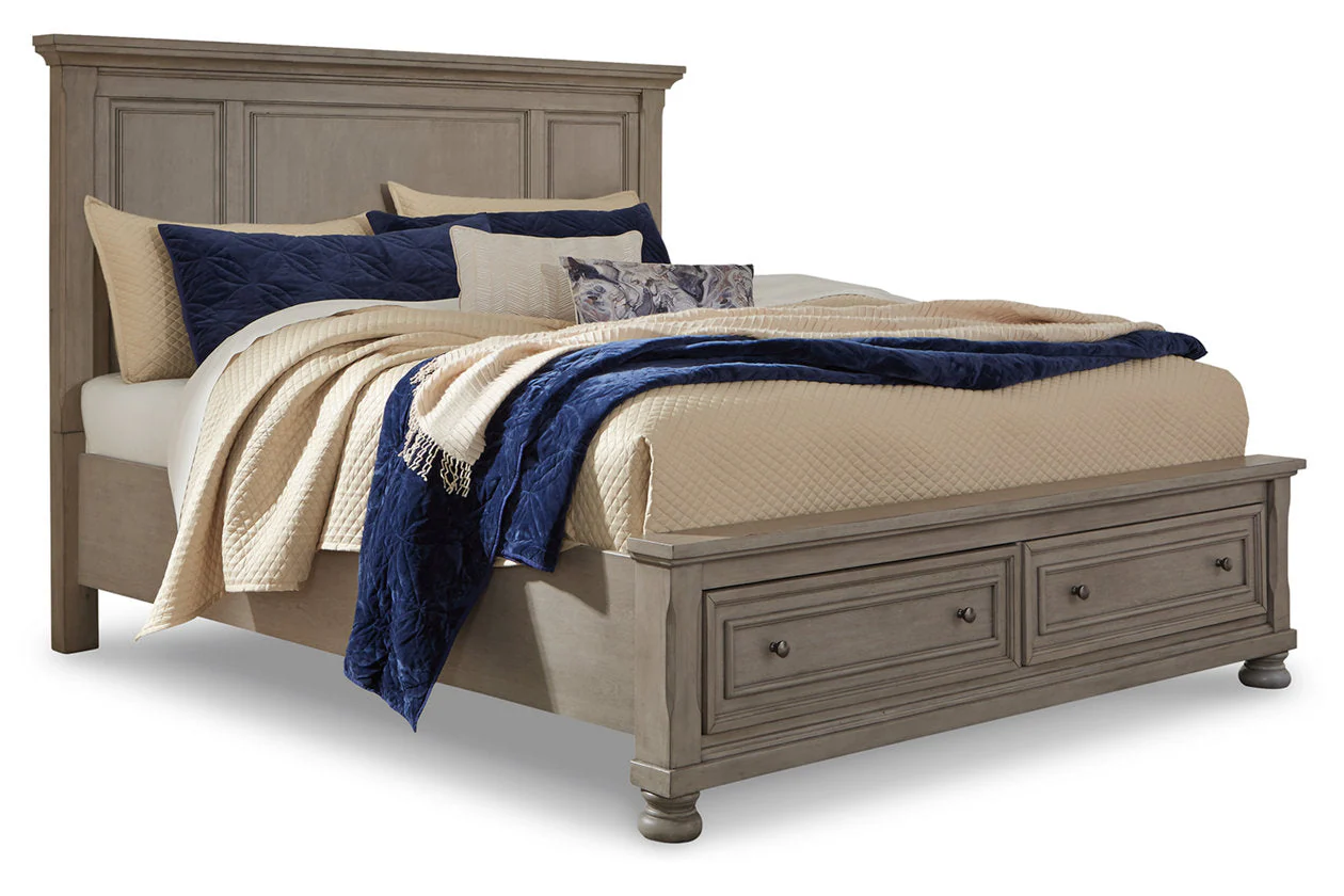 Lettner Light Gray Queen Storage Platform Bed - Image 2