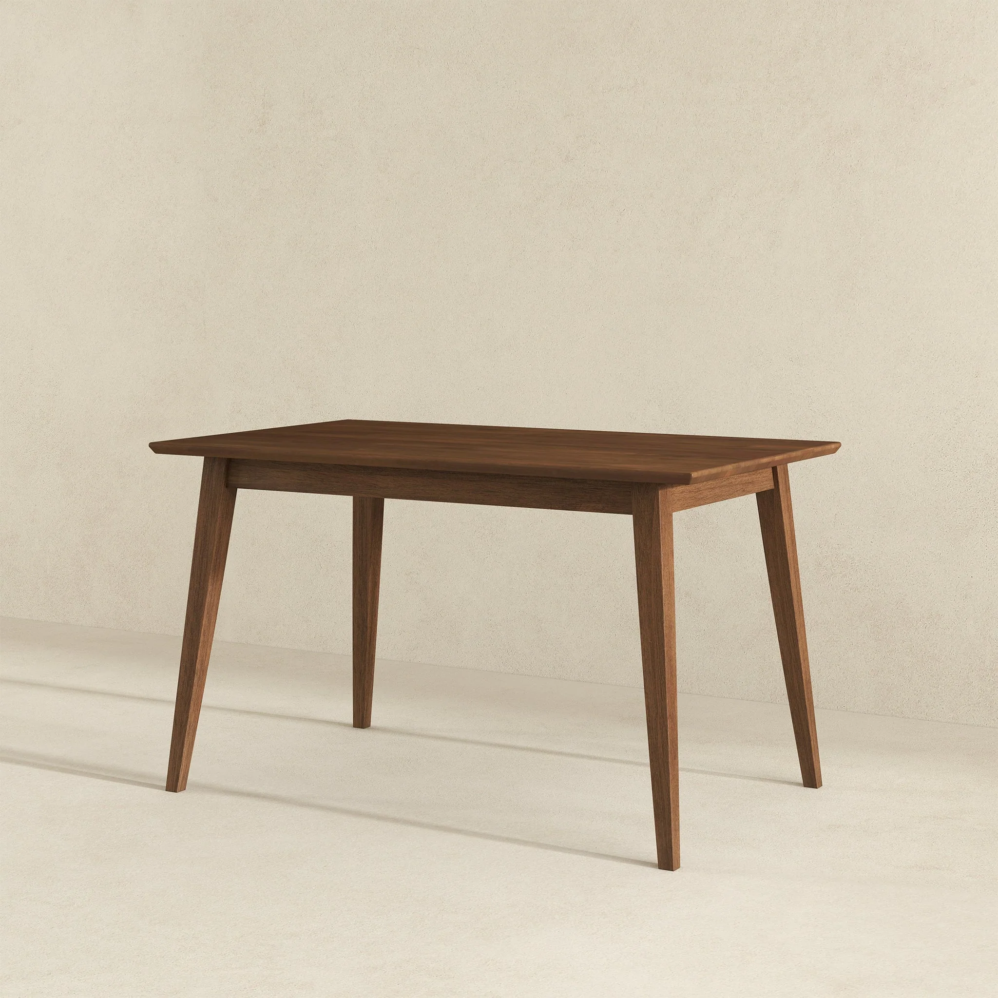 Levi Modern Style Solid Wood Rectangular Walnut Top Dining Table 47" - Image 3