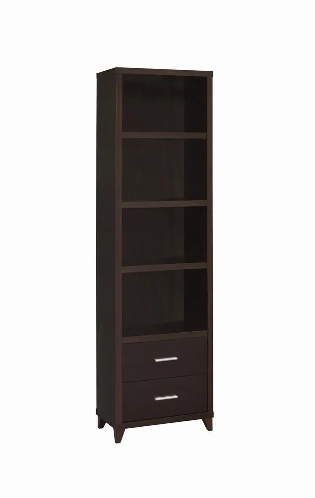 Lewes Cappuccino 2-Drawer Media Tower - Image 2