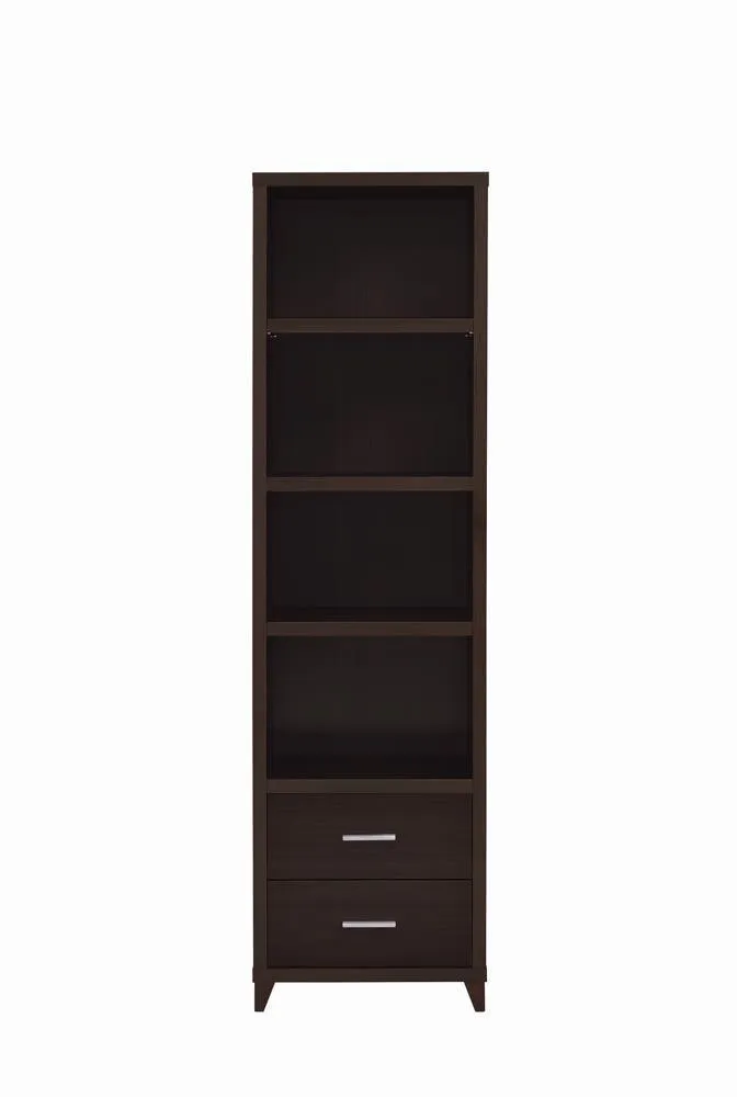 Lewes Cappuccino 2-Drawer Media Tower - Image 5