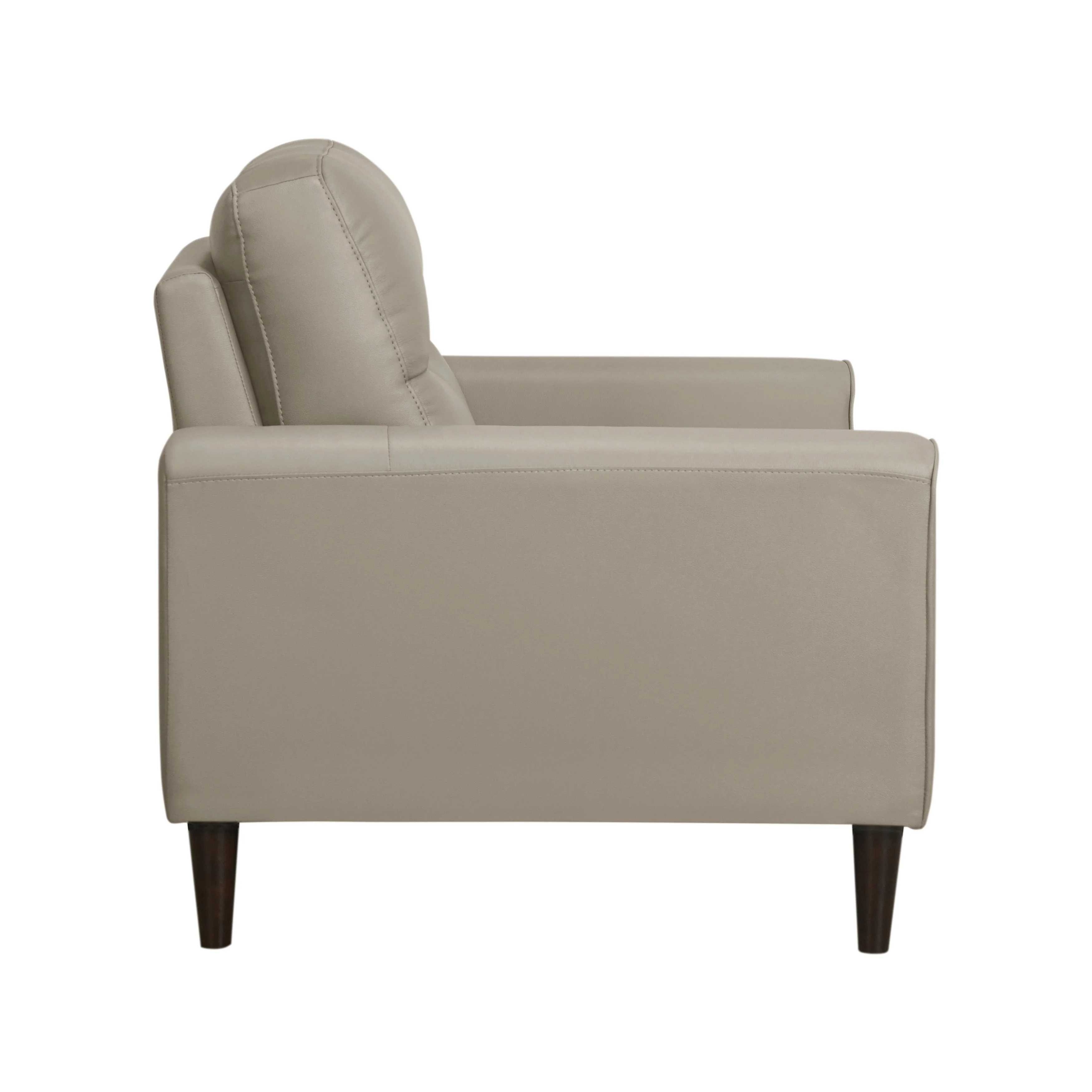 Lewes Latte Leather Chair - Image 4