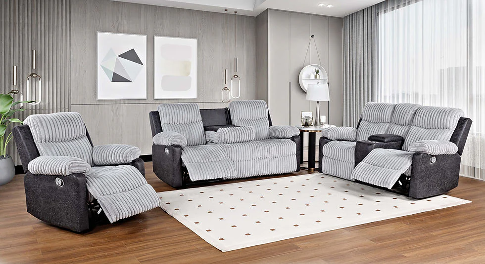 Lexy Grey Reclining Living Room Set
