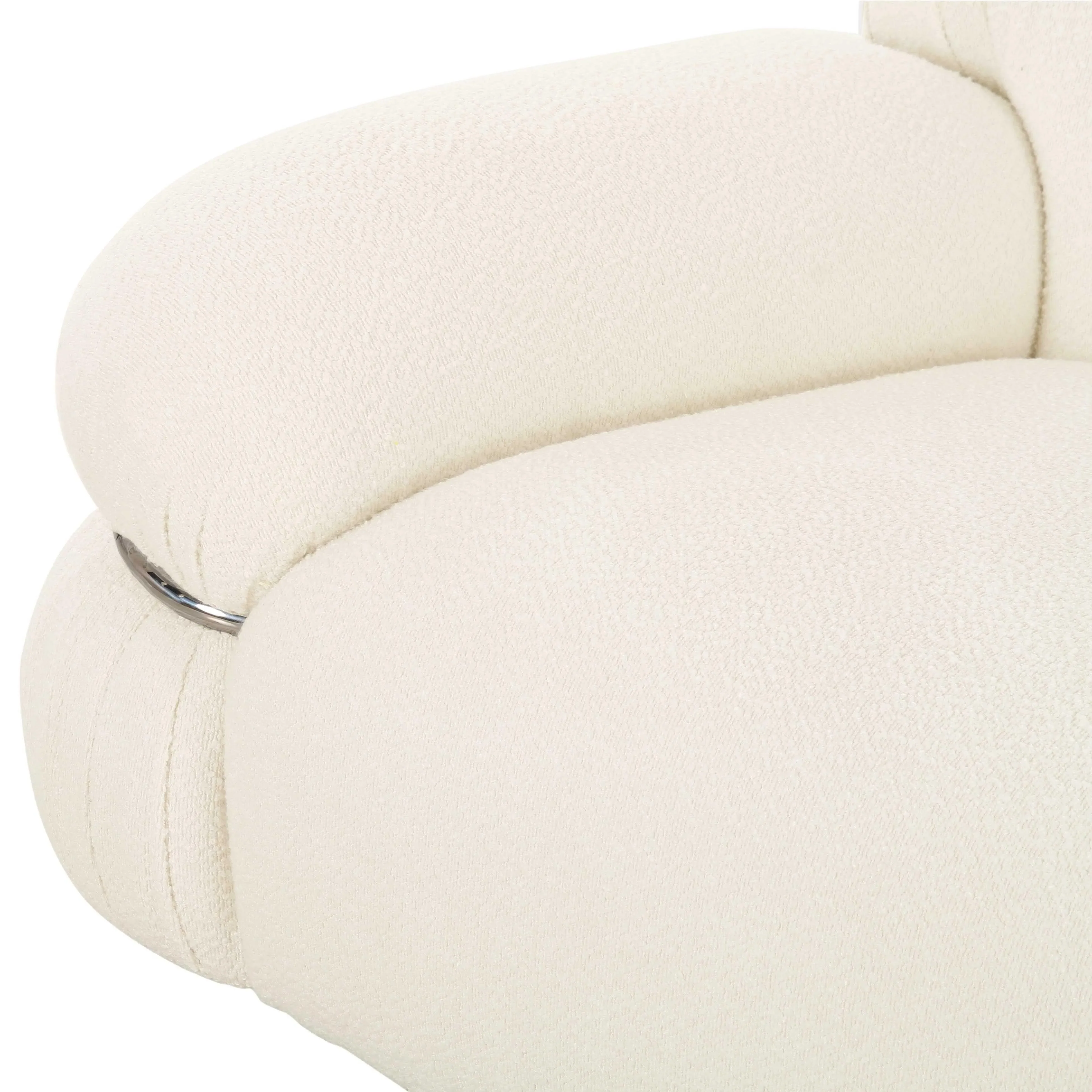 Leyla Cream Boucle Sofa - Image 4