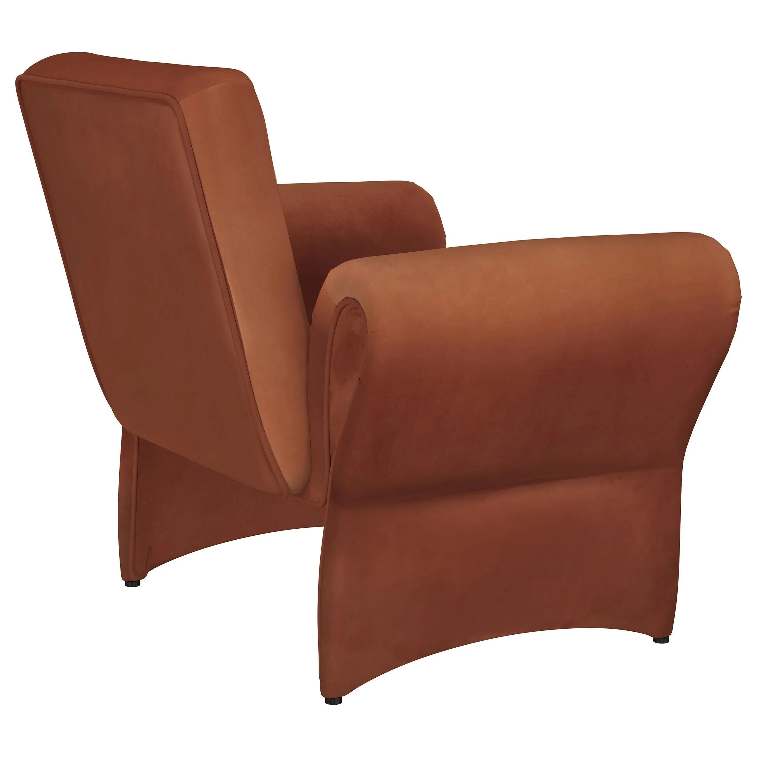 Liana Rust Orange Upholstered Roll Arm Accent Armchair - Image 7