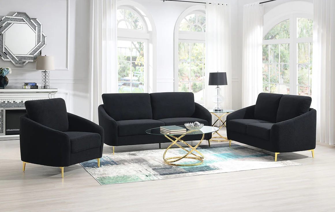 Lila Black Living Room Set [Special Price]