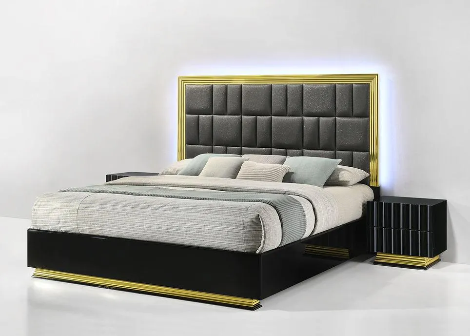 Lila Black Platform Bedroom Set - Image 3