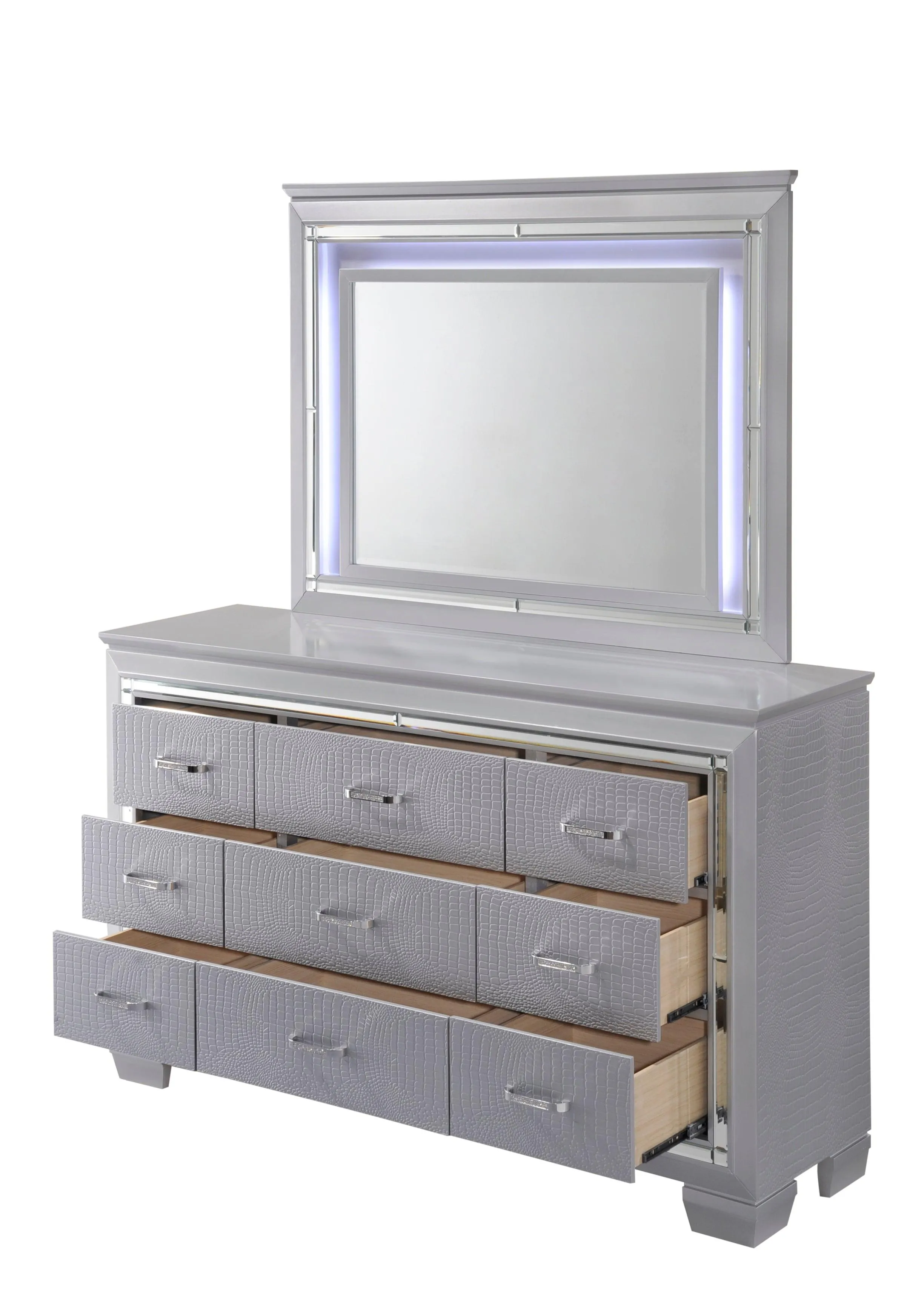 Lillian Silver Bedroom Mirror (Mirror Only) - Image 4