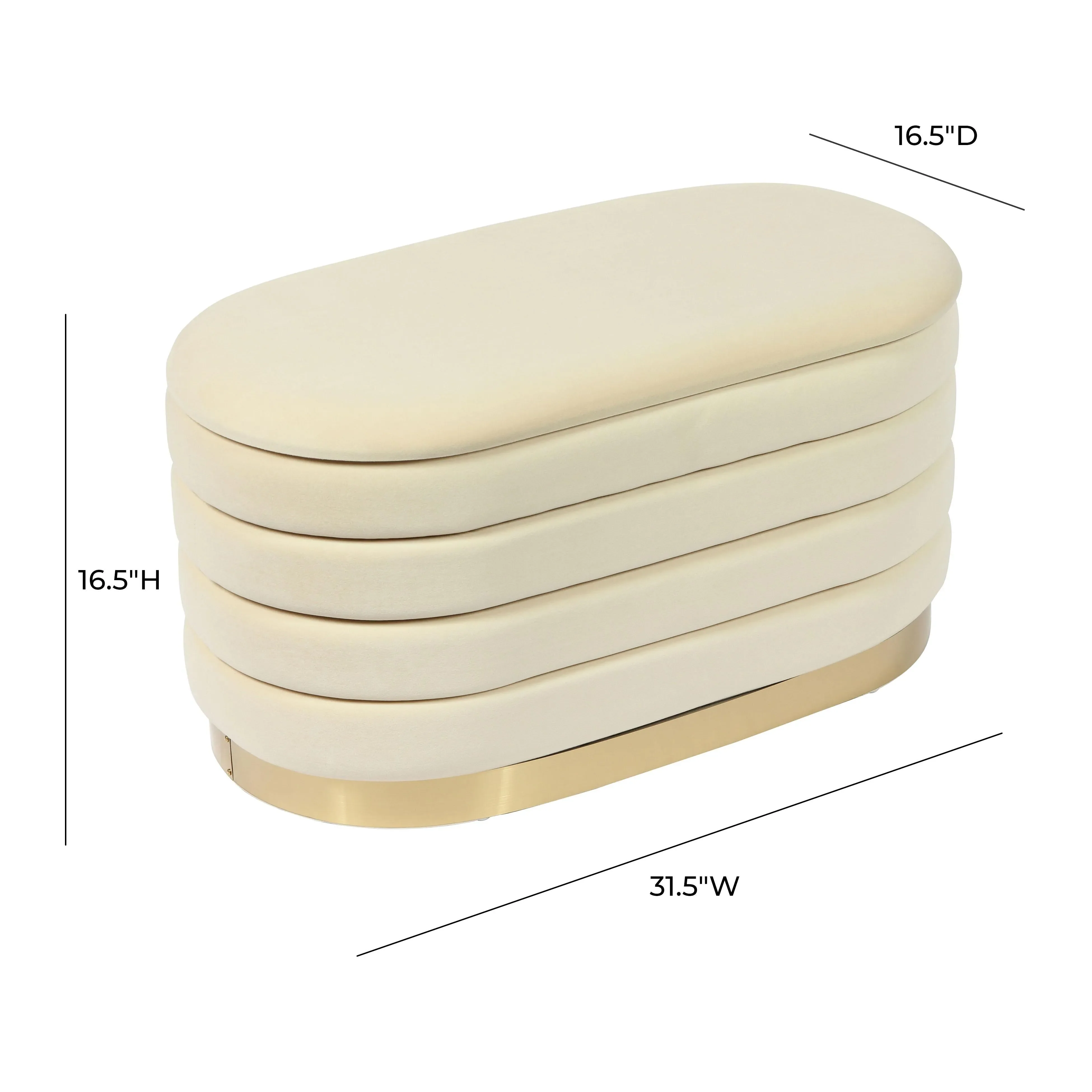 Lillian Velvet Storage Bench - Image 26