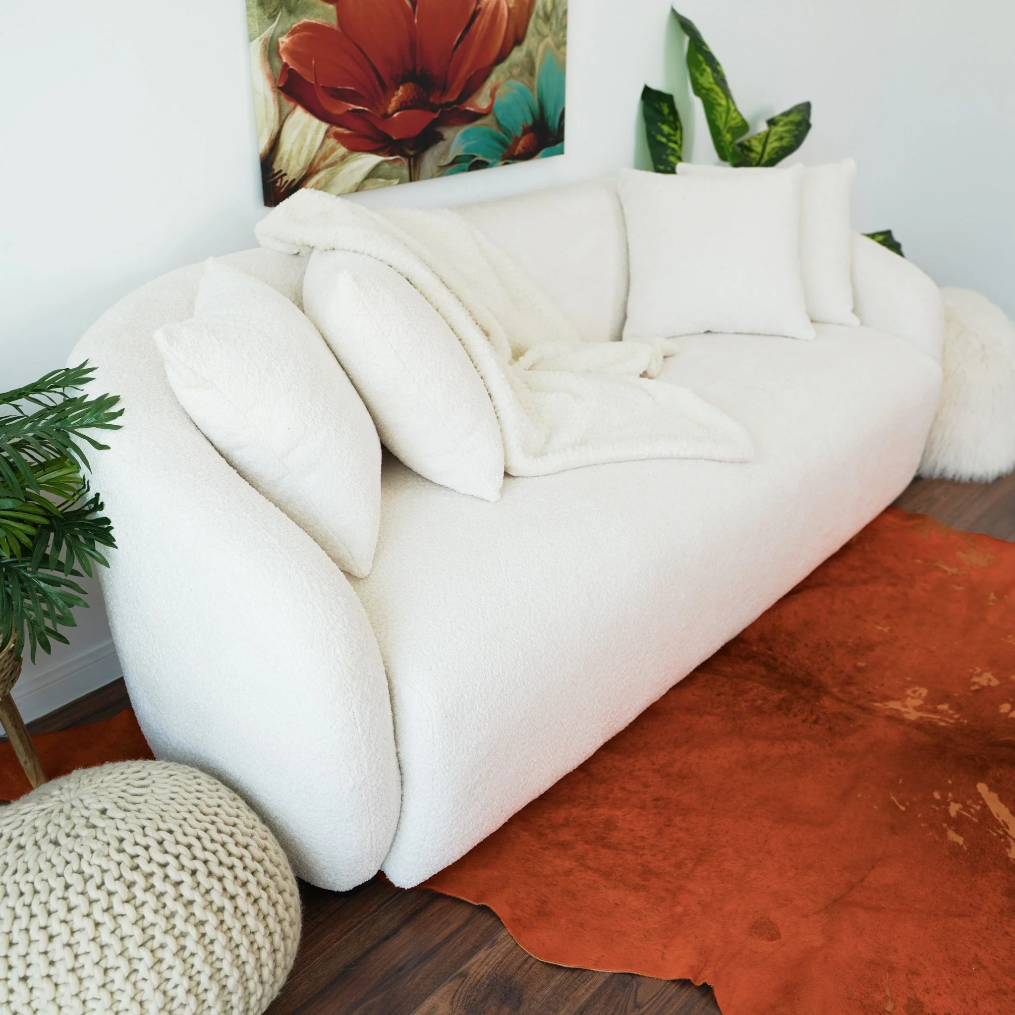 Linden Ivory Boucle Sofa - Image 5
