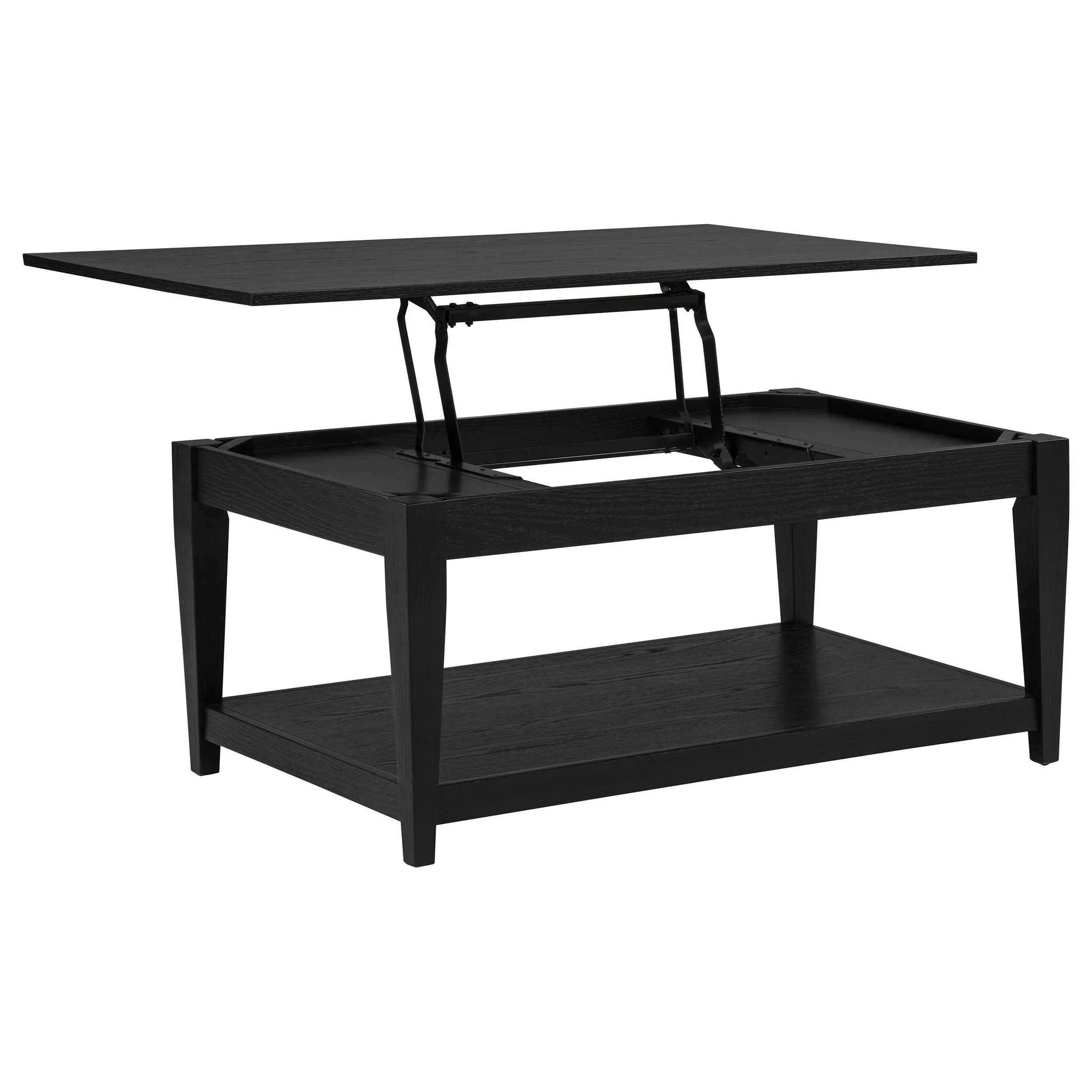 Lindenton Black 2-piece Wood Lift-Top Coffee and End Table Set - Image 9