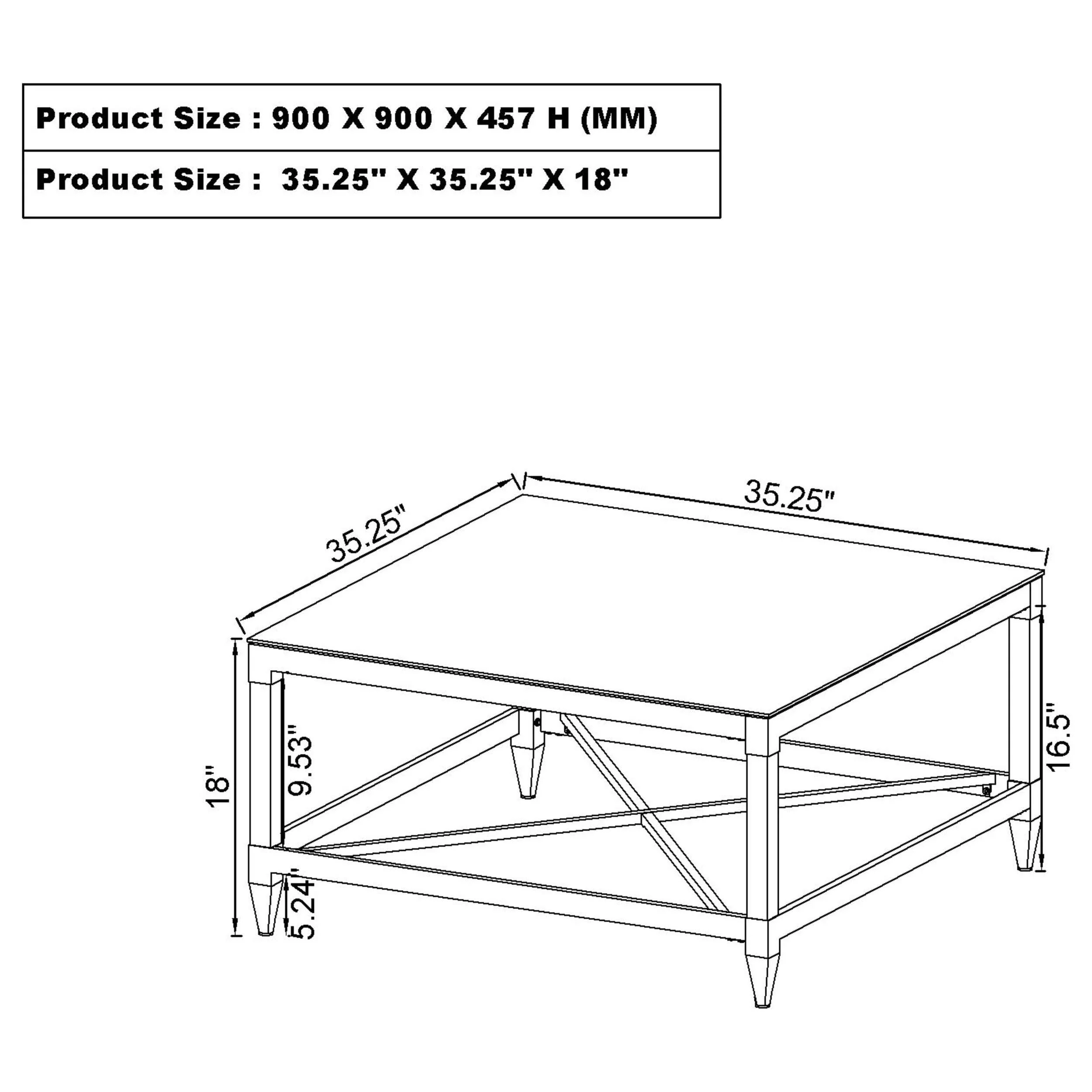 Lindley Chrome 2-Piece Square Coffee and End Table Set - Image 10