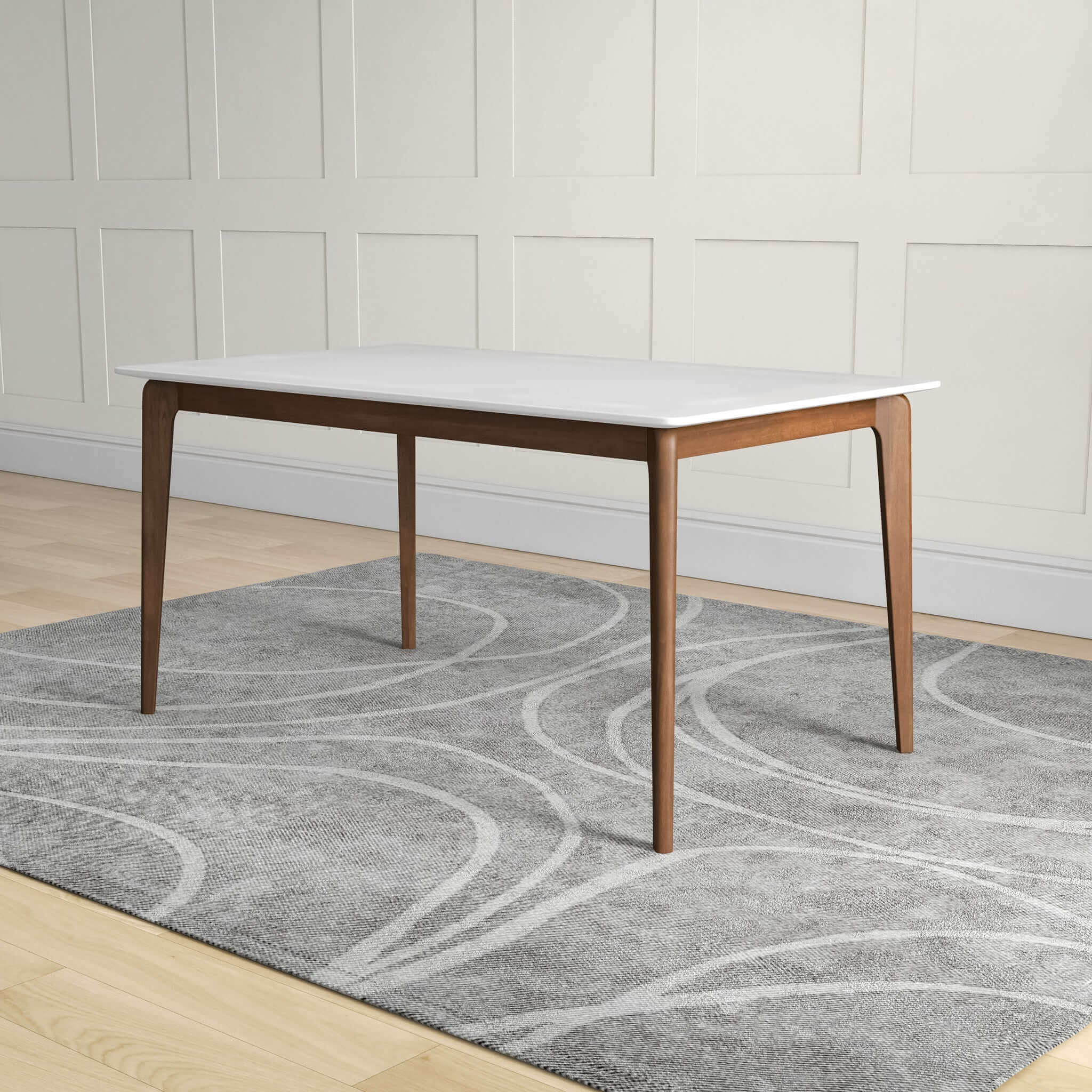 Lindsey Solid Wood White Top Dining Table - Image 4