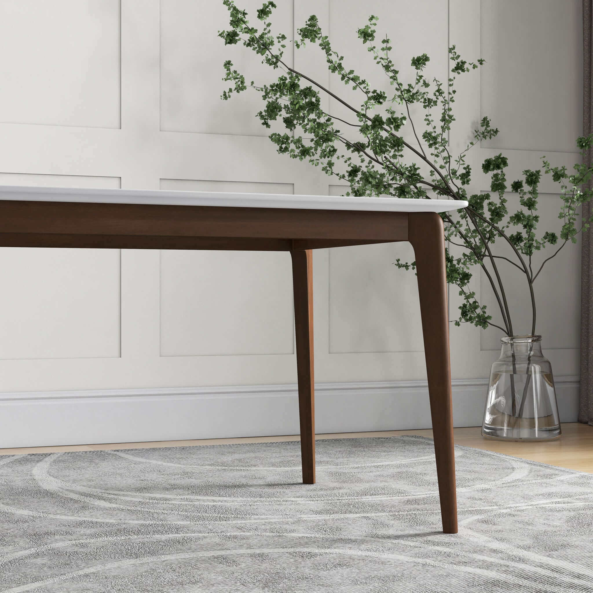 Lindsey Solid Wood White Top Dining Table - Image 5