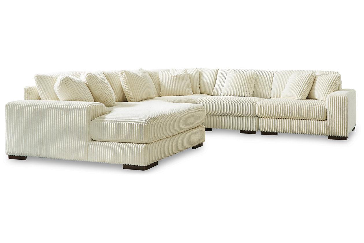 Lindyn Ivory 5-Piece Left Arm Facing Modular Chaise Sectional - Image 2