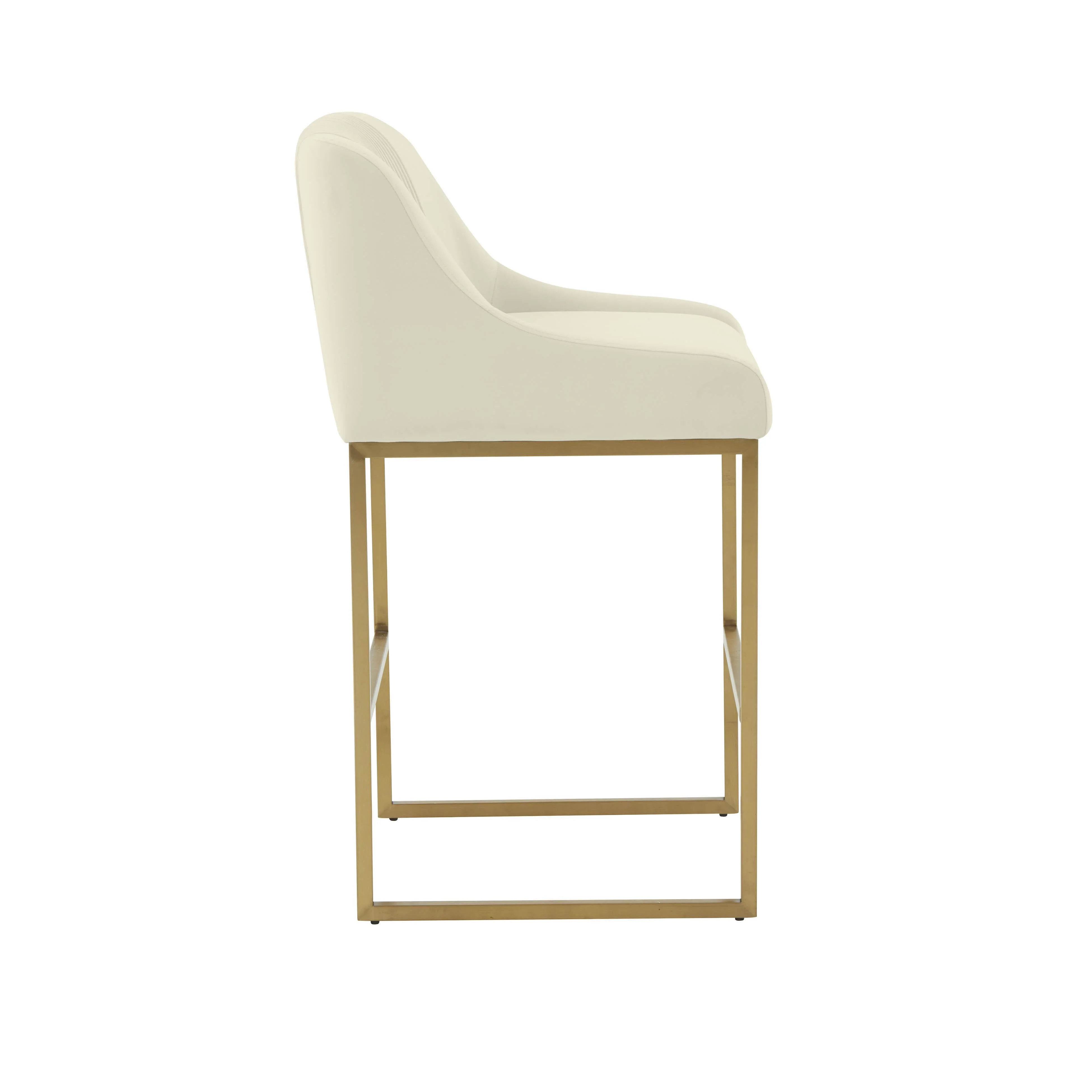 Lisa Pleated Velvet Counter Stool by Inspire Me! Home Decor - Image 4