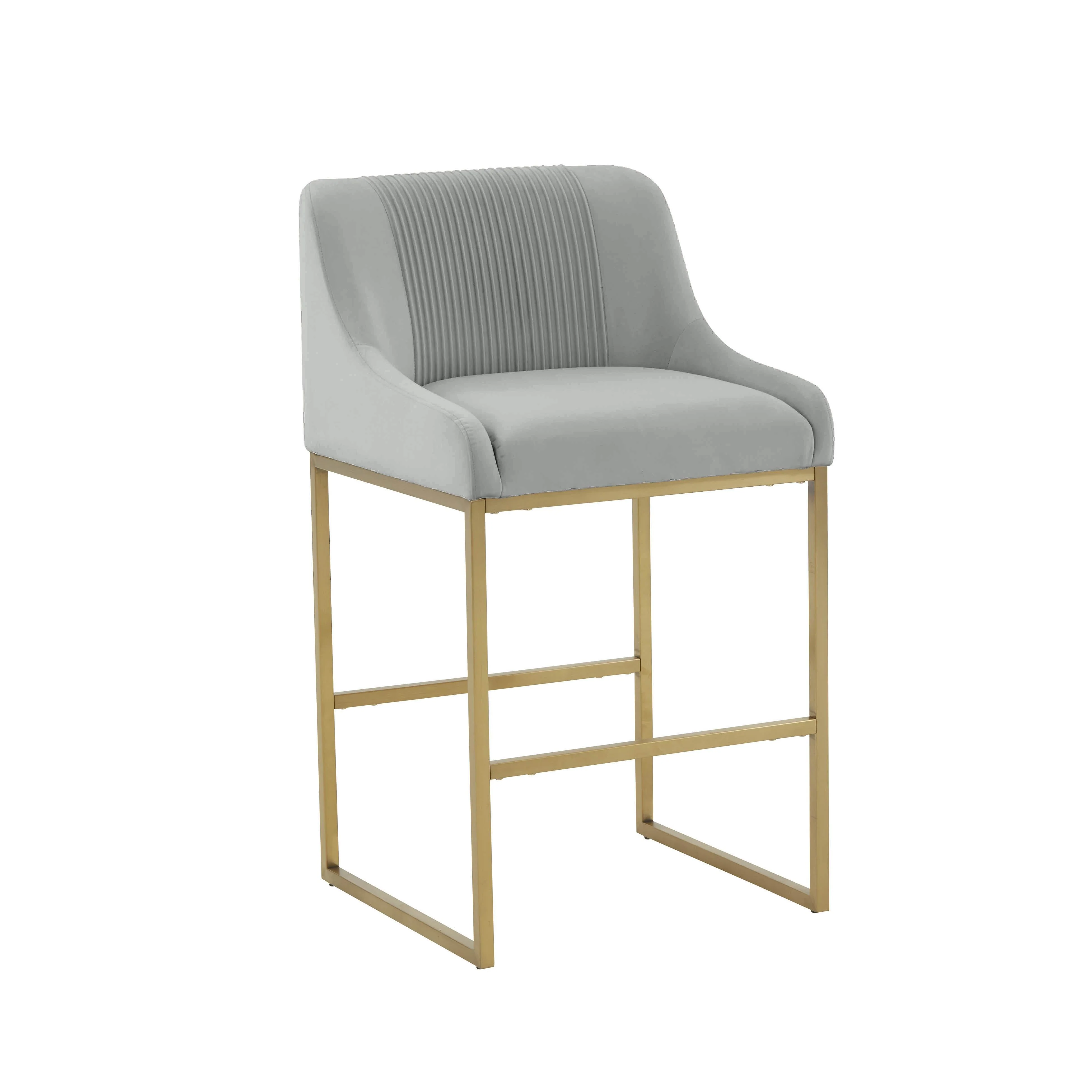 Lisa Pleated Velvet Counter Stool by Inspire Me! Home Decor - Image 7
