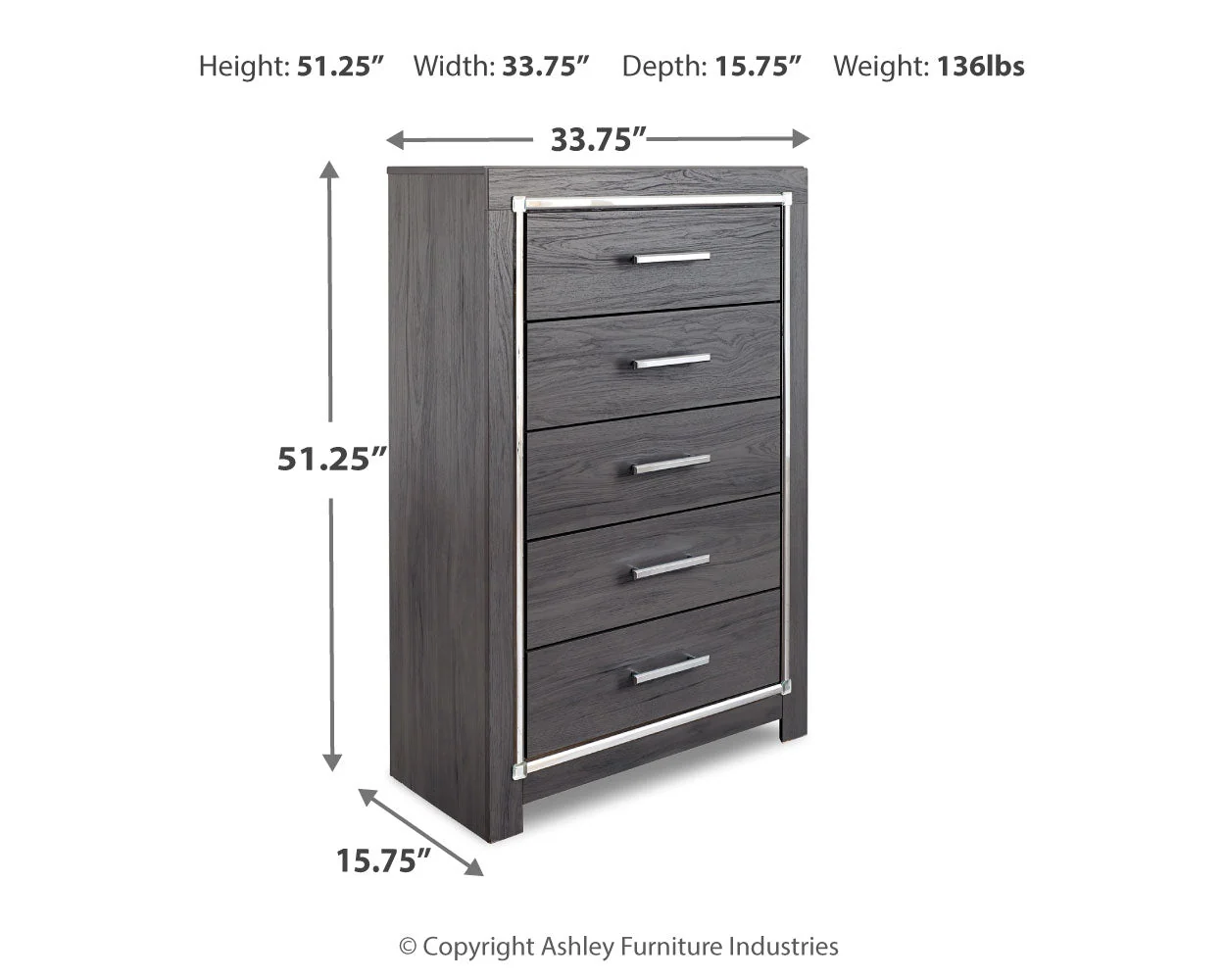 Lodanna Gray LED Upholstered Storage Panel Bedroom Set - Image 22