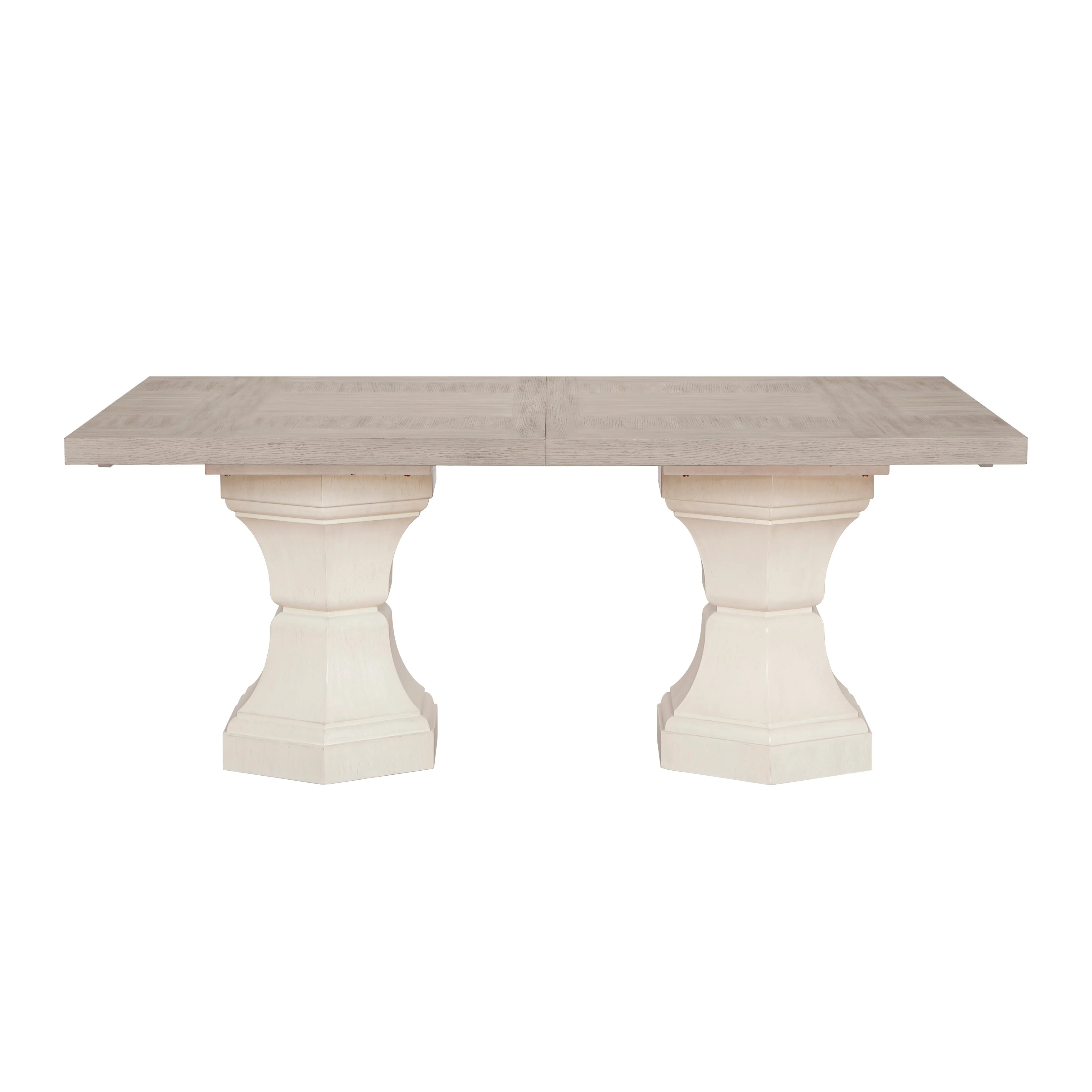 Lofton Light Gray/White Extendable Dining Table - Image 3