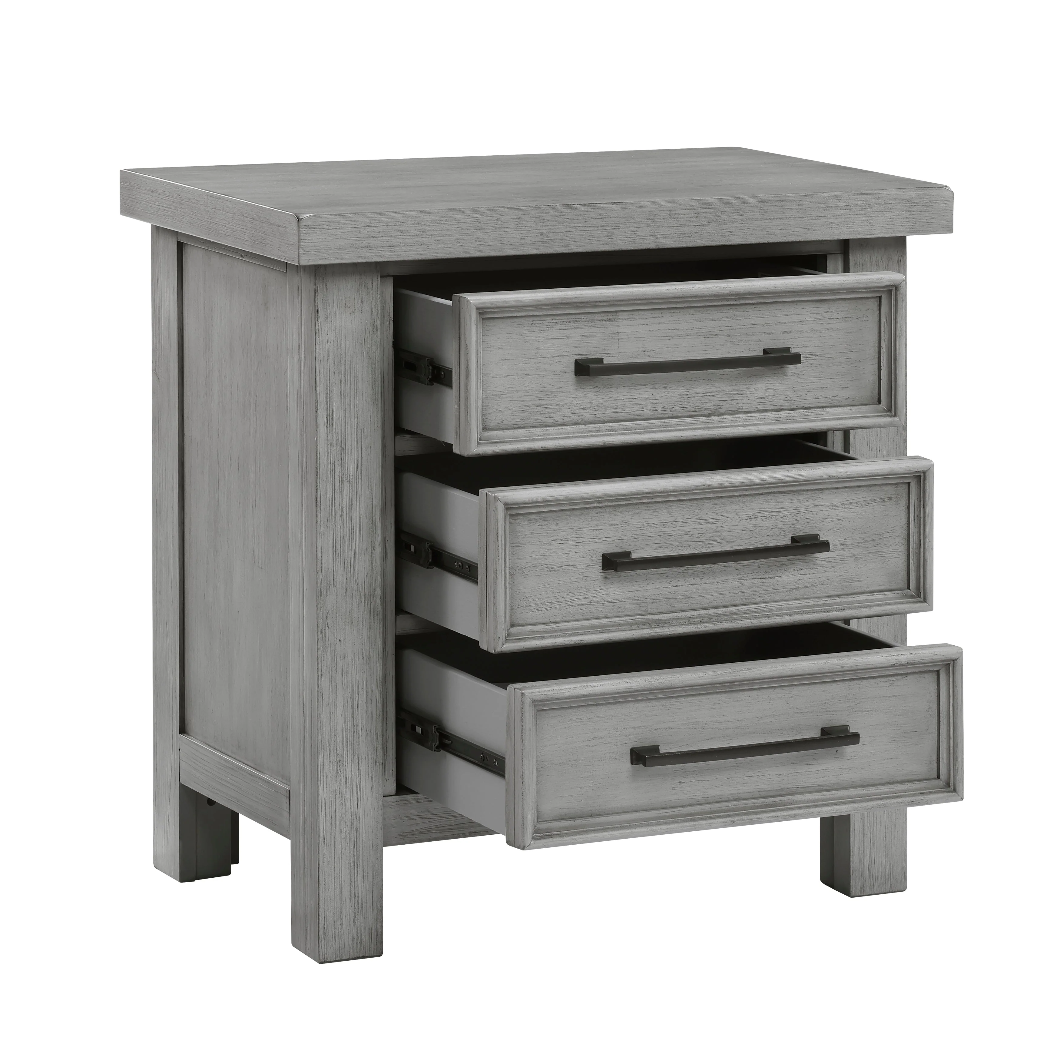 Logandale Antique Gray Nightstand - Image 2