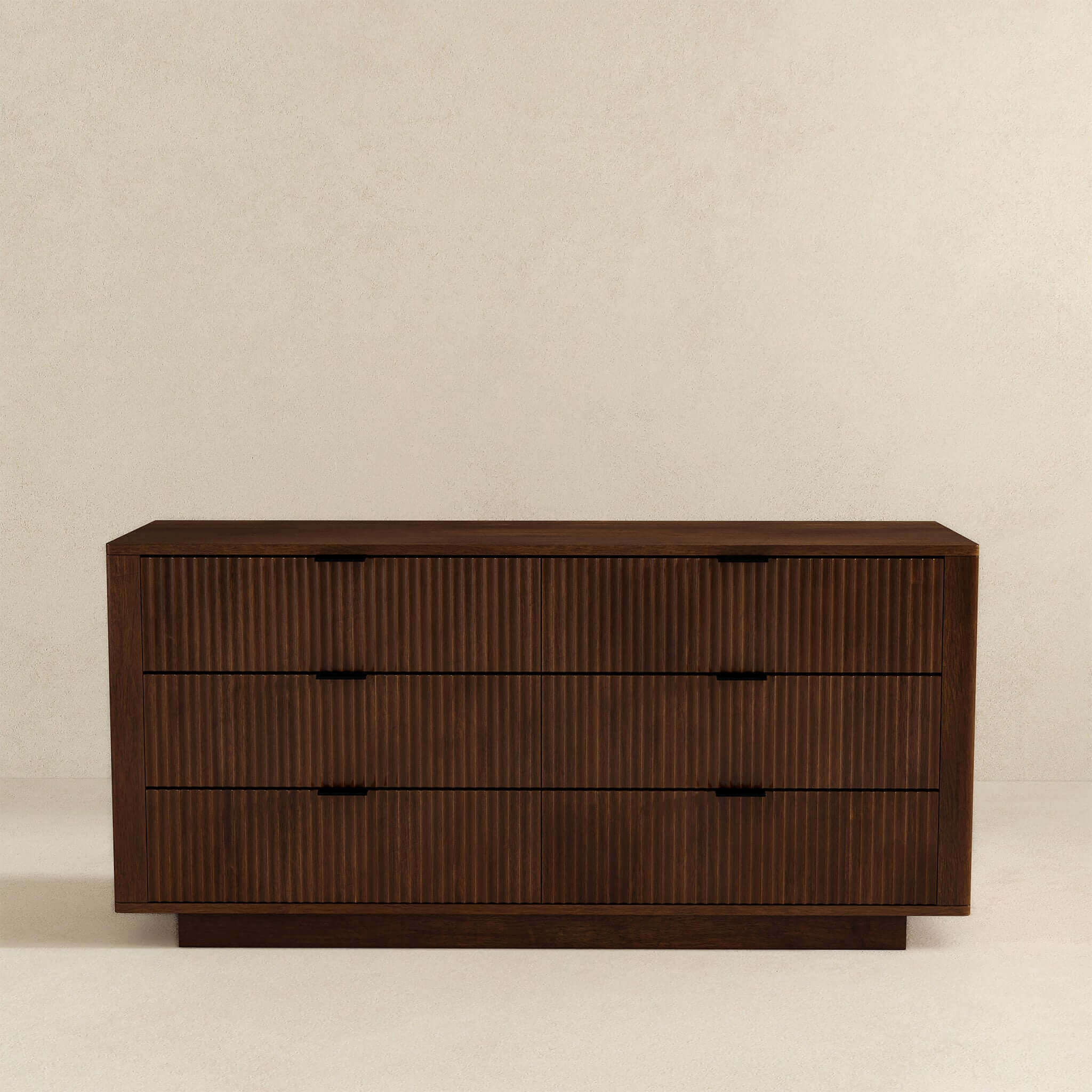 Lola Mid Century Modern Walnut Dresser With 6 Drawers - Image 3