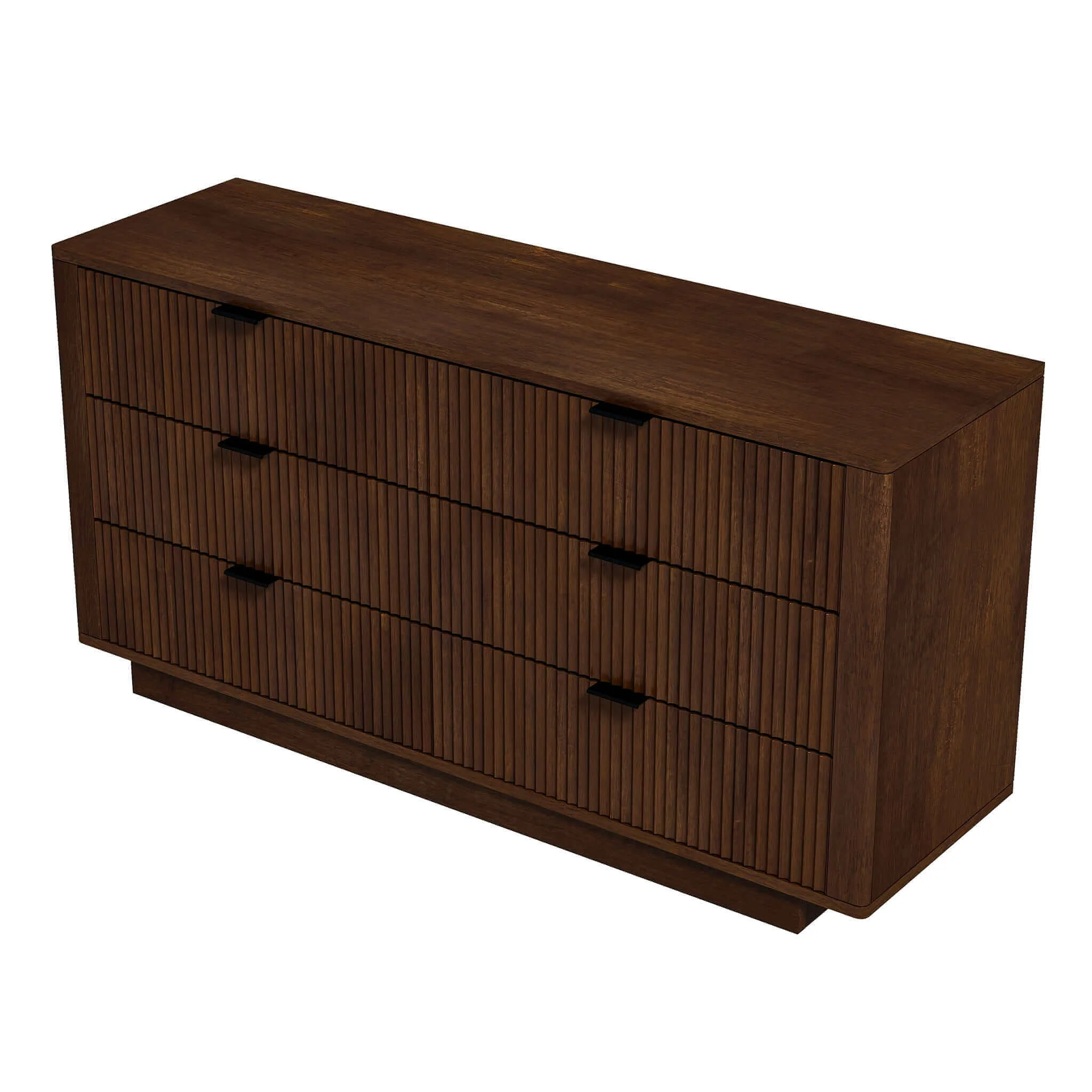 Lola Mid Century Modern Walnut Dresser With 6 Drawers - Image 6