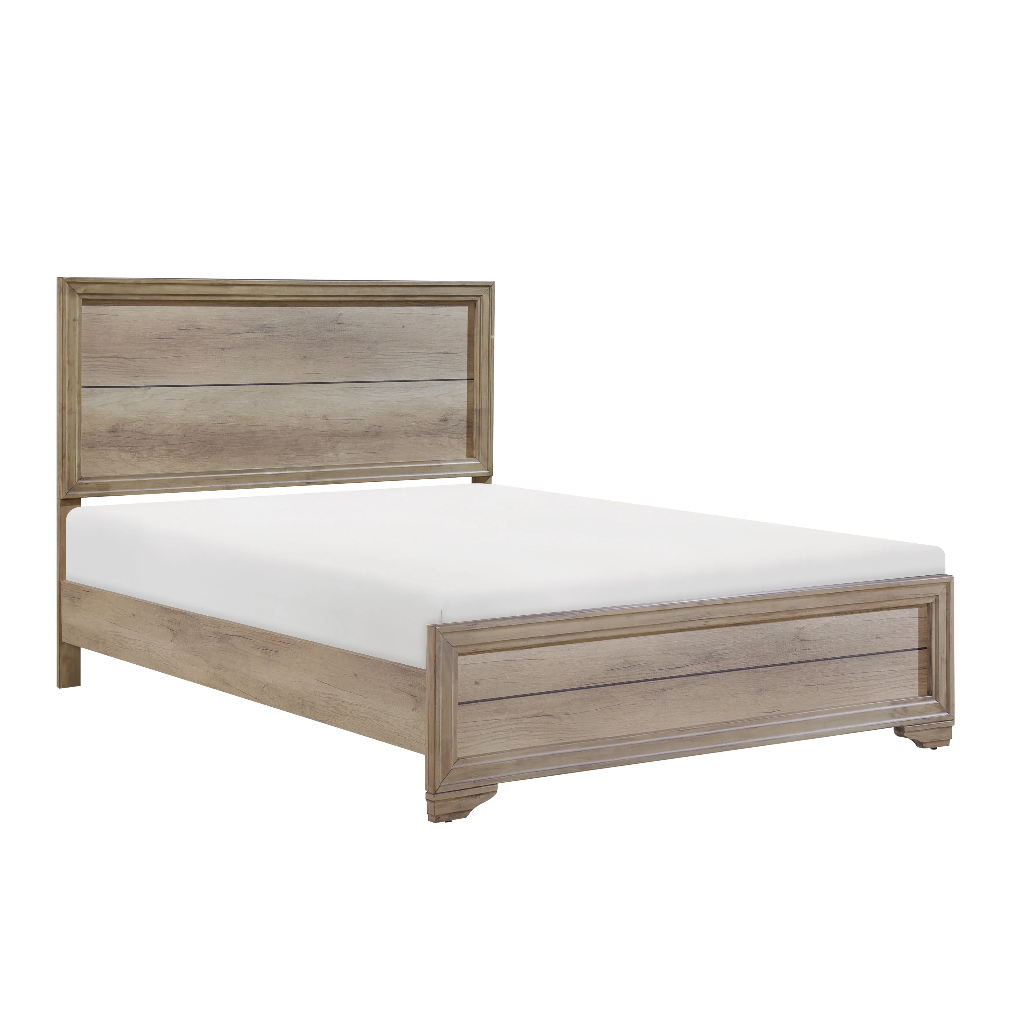 Lonan Natural Full Panel Bed